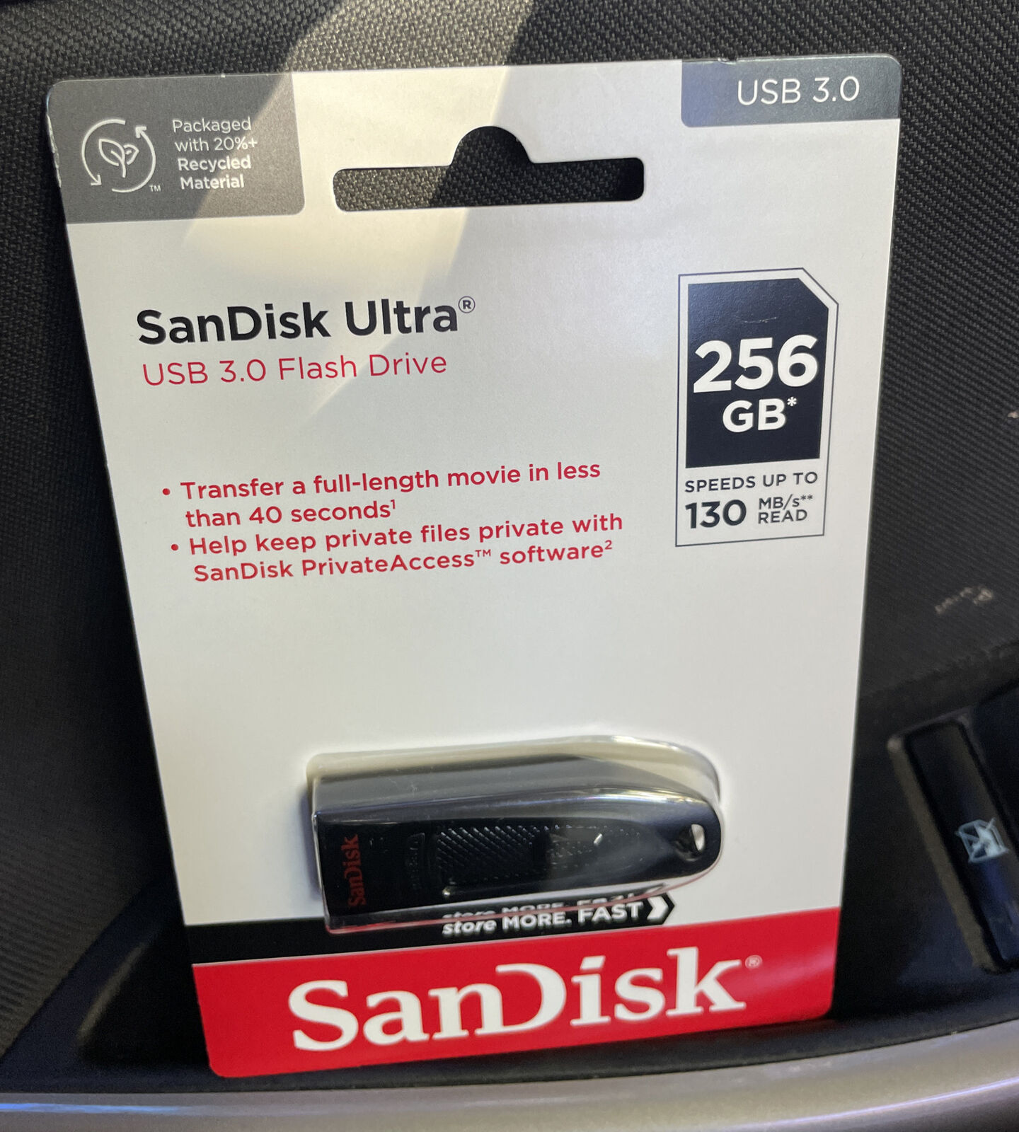 SanDisk 256GB Ultra USB 3.0 Flash Drive SDCZ48-256G-AW46 Brand New Sealed