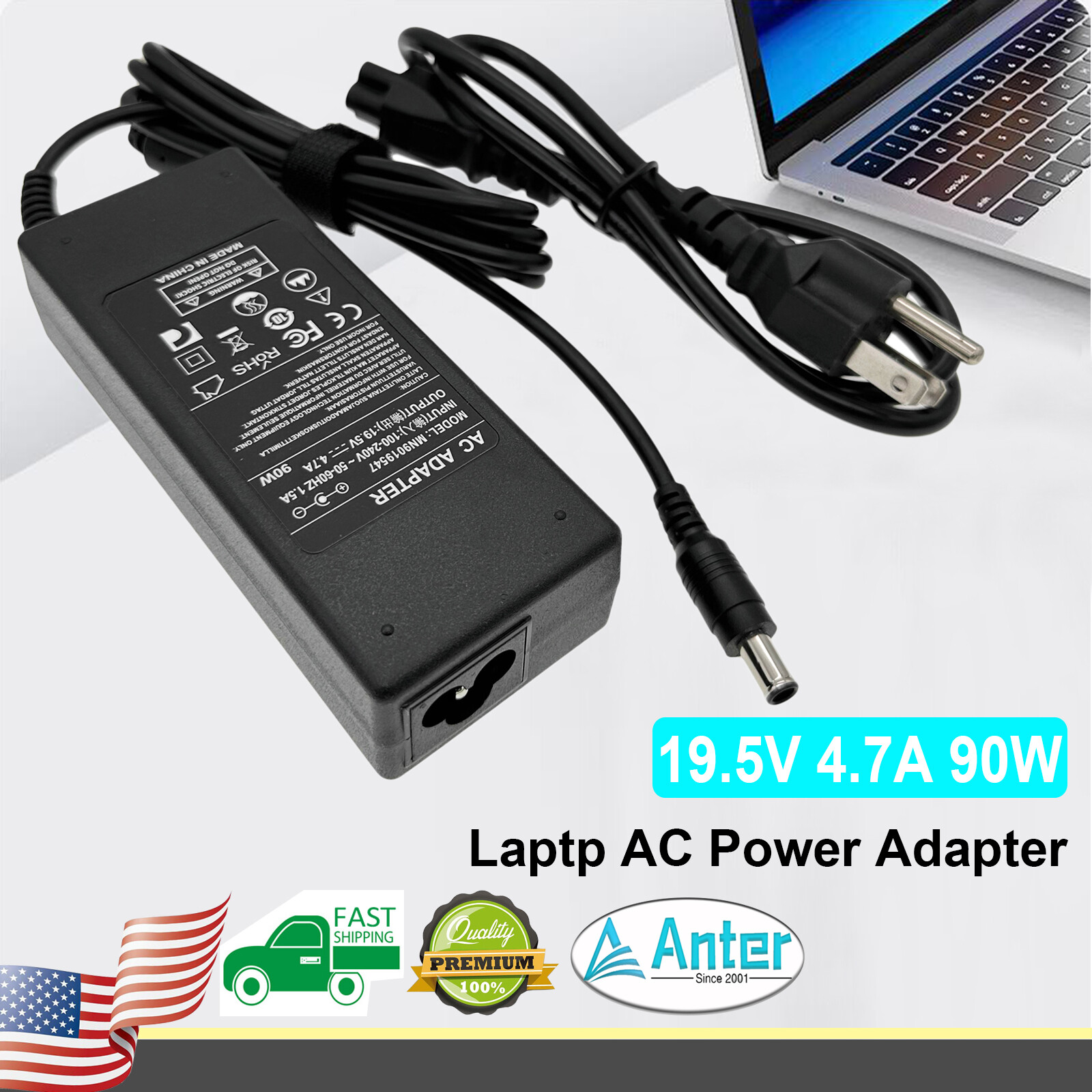 AC Adapter For LG 27MK60TM-B 27MP35HQ-B 34UM57-P LED Monitor Power Supply Cord