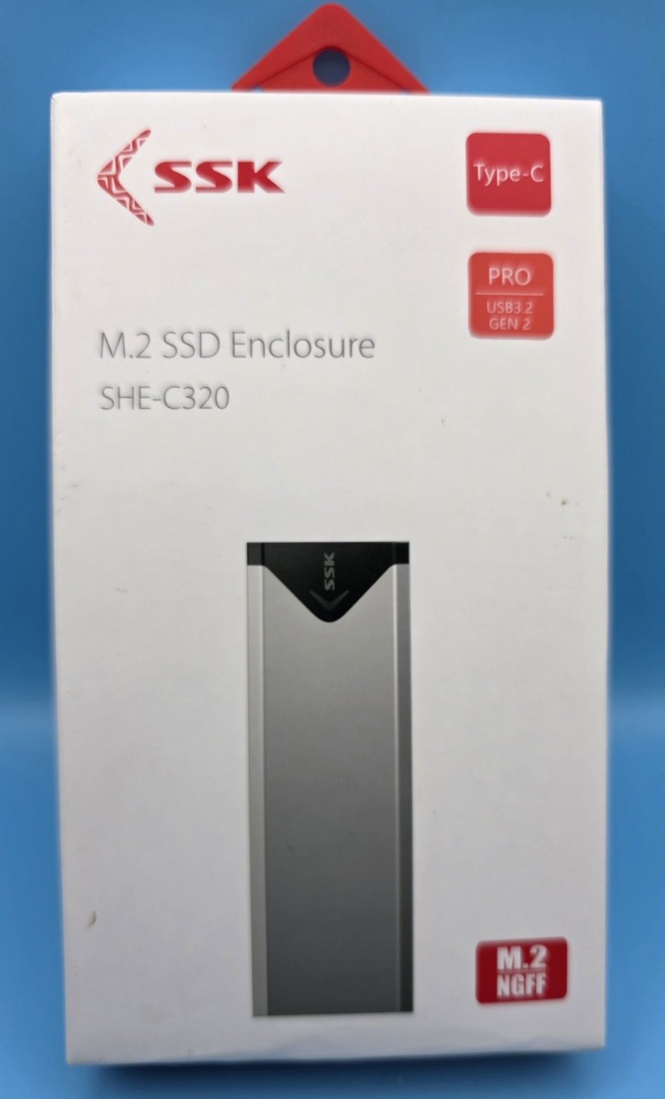 SSK M.2 NGFF SSD Enclosure SHE-C320 Type C USB 3.2 GEN 2 New In Box #0213