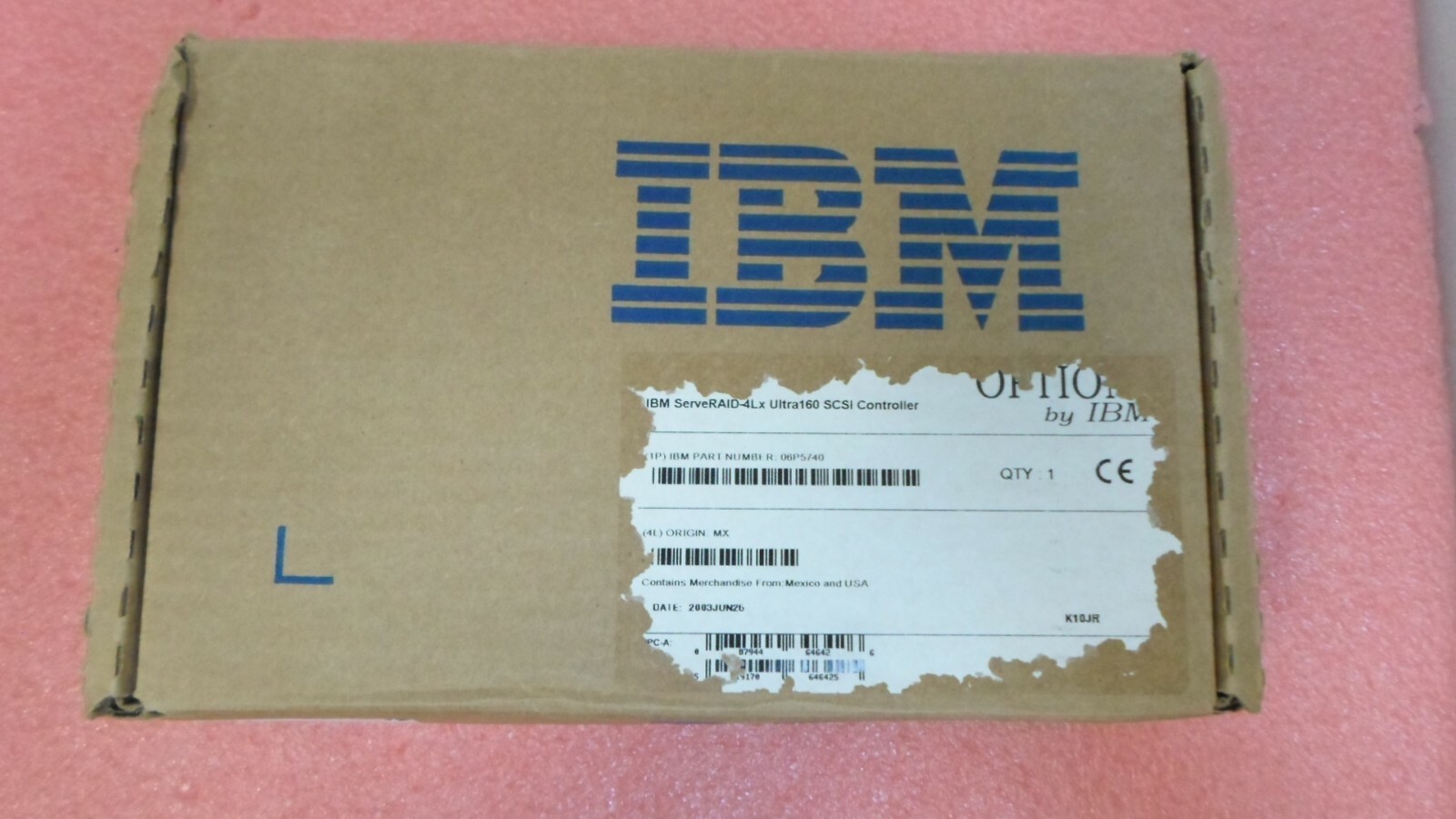 NEW IBM OPTION 06P5741 64-Bit SCSI SERVERAID-4LX ULTRA160 CONTROLLER CARD