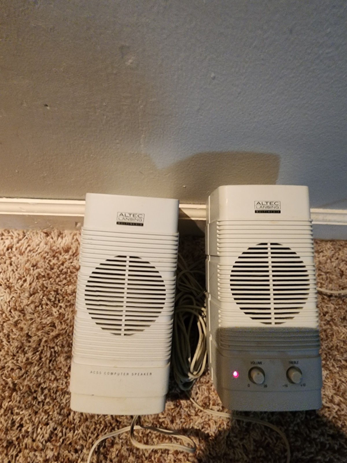 VTG 90s Altec Lansing Multimedia ACS5 Wired Computer Speaker Set w/Power Supply