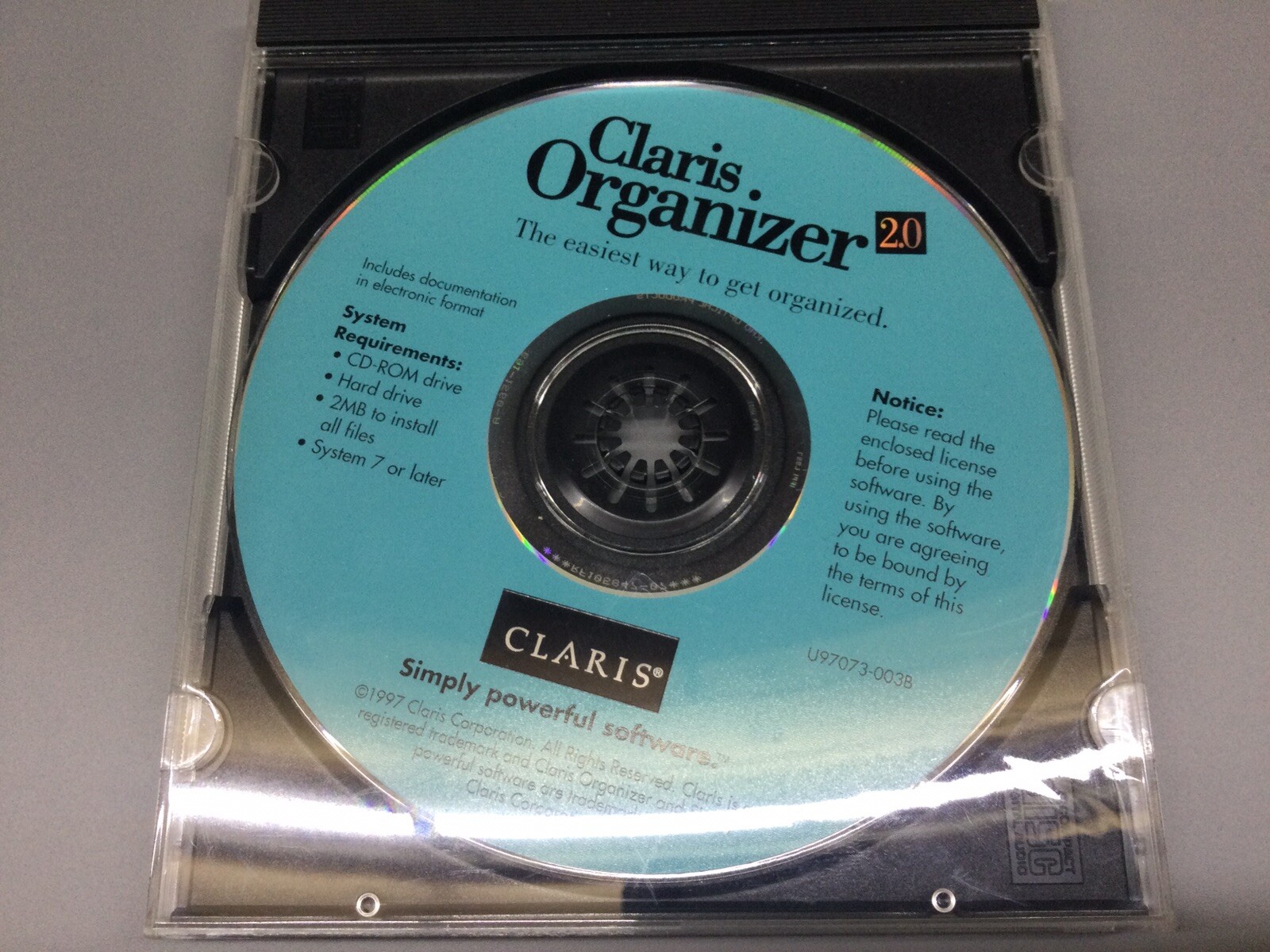 Claris Organizer 2.0 for Mac CD only