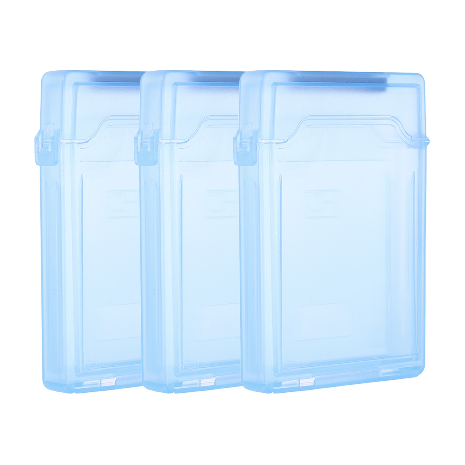 3Pcs 4.5" x 3.2" Hard Drive Disk Case Plastic Hard Disk Storage Case Blue