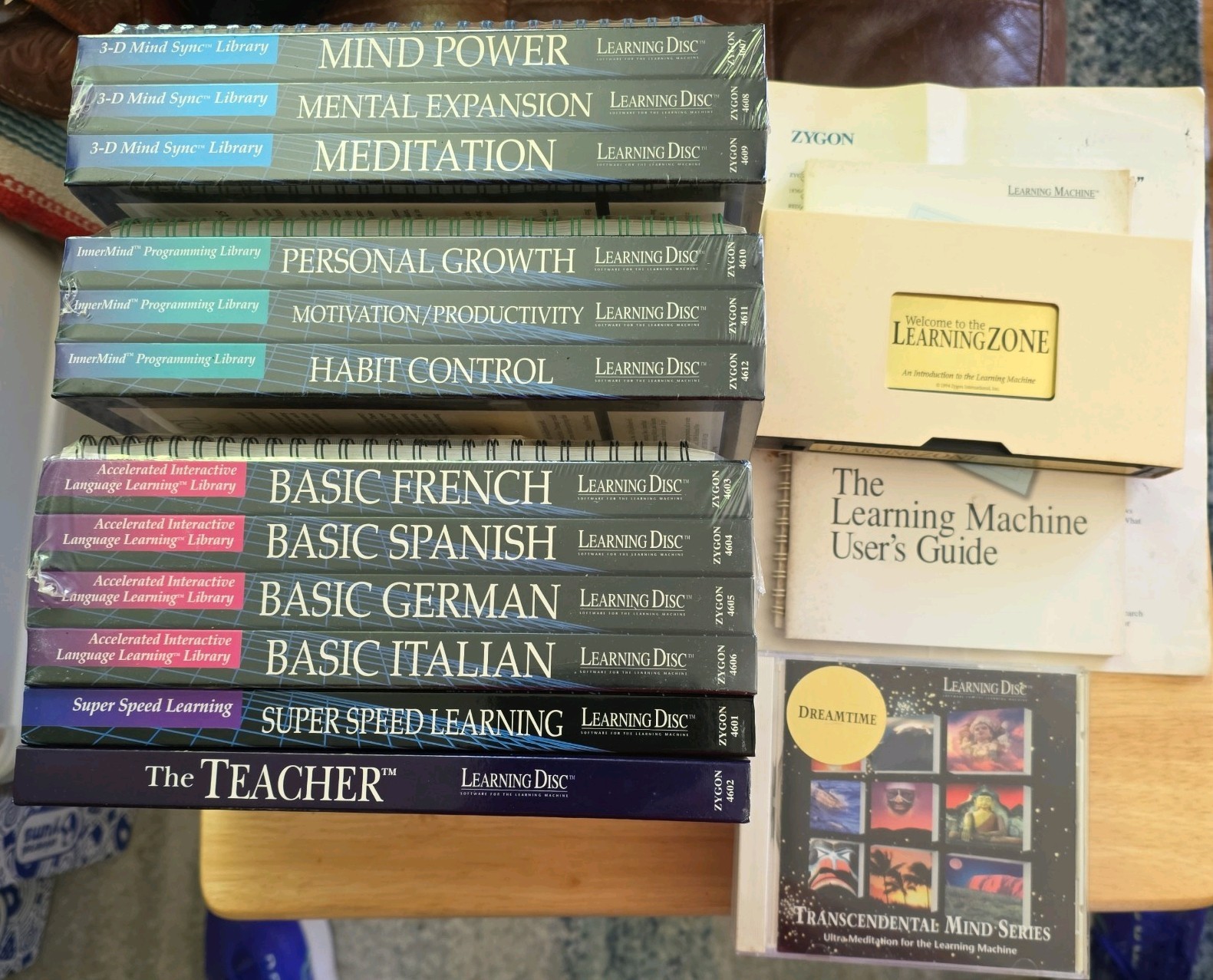 Zygon 1994 Learning Machine Zone Set of 20 CD Lot Educational Workbooks Vintage