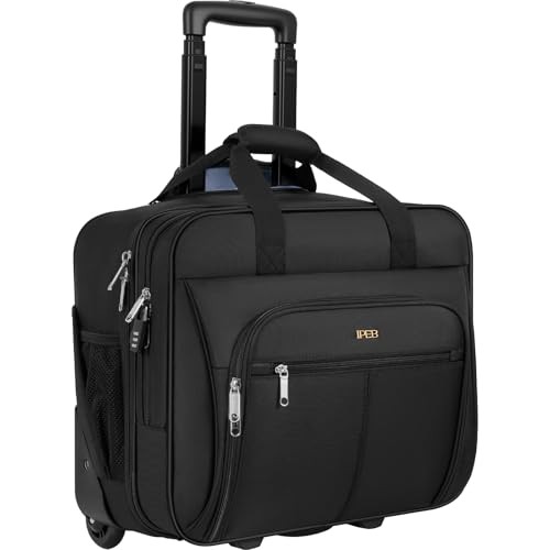 Rolling Laptop Briefcase Fits Up to 17.3 Inch Waterproof Computer Bag RFID 