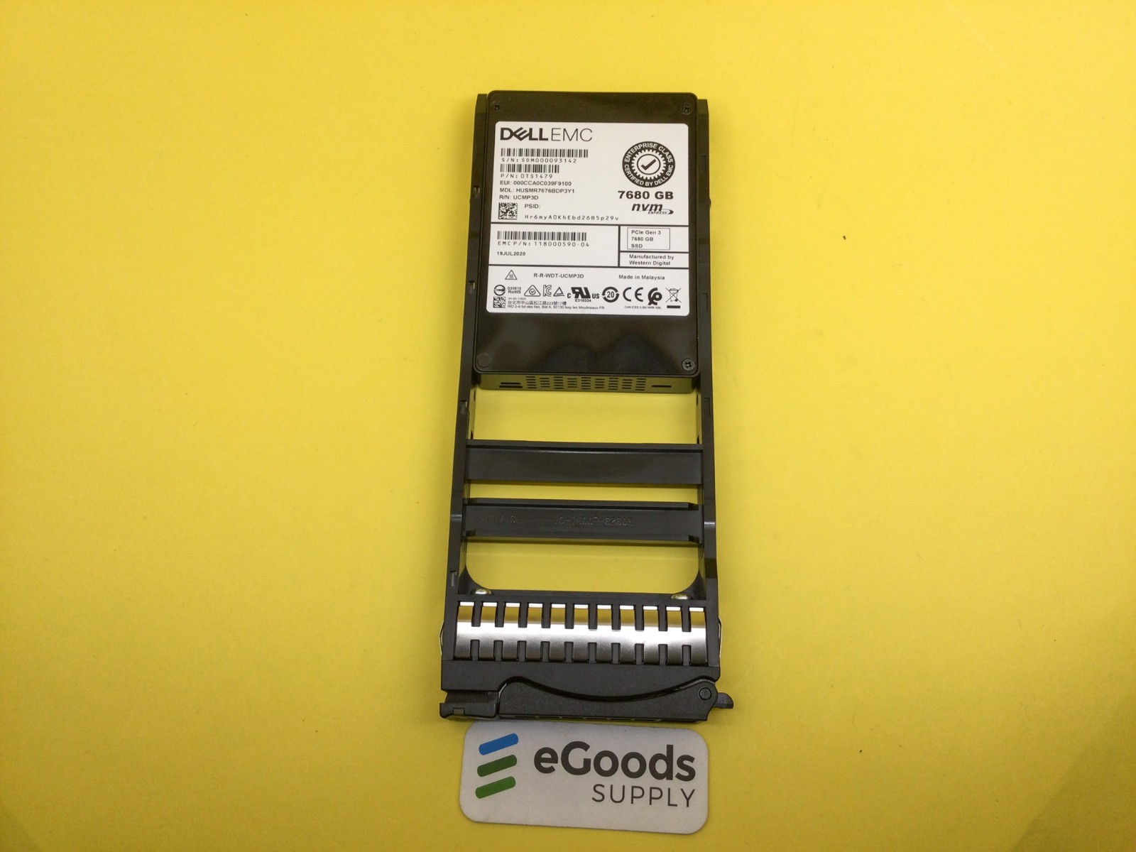 Dell EMC WD HUSMR7676BDP3Y1 NVMe 7.68TB 2.5 SSD 7680GB 118000590-04 005052506