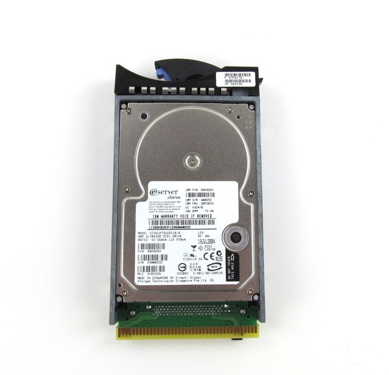 IBM 00P3833 73.4GB 10K RPM U320 LVD 80-pin SCSI Disk Drive