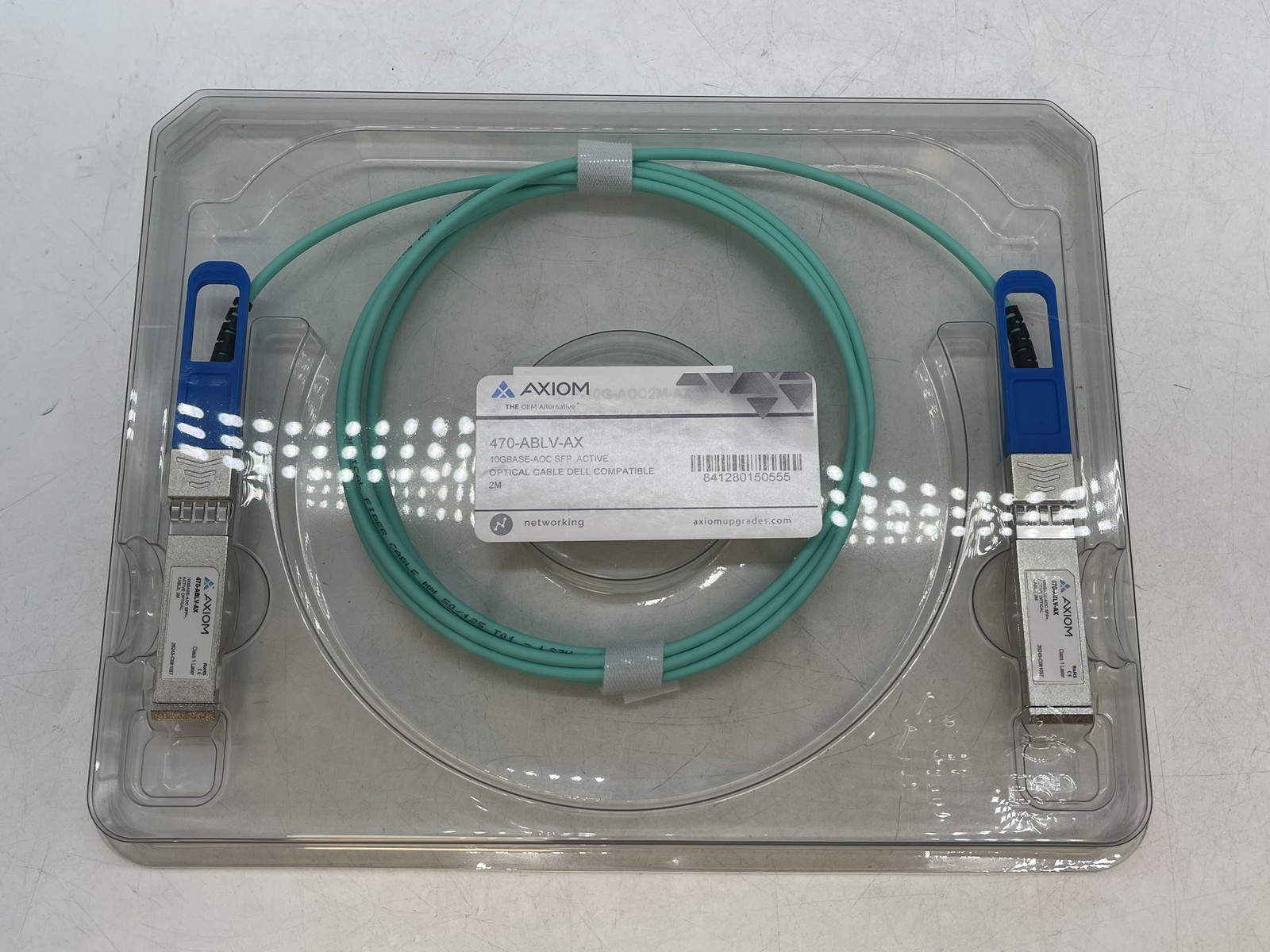 Axiom 470-ABLV-AX 10GBASE-AOC SFP Optical Cable Dell Compatible 2m FREE S/H