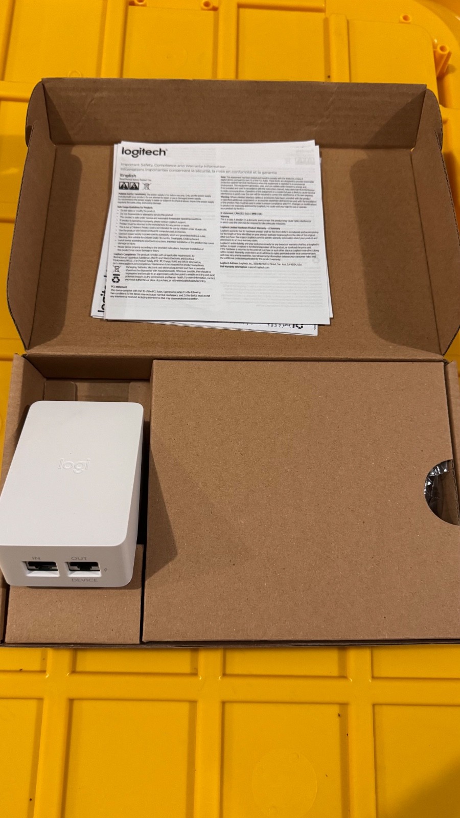 Logitech PoE Injector NEW with Plug Set for Tap Meeting Room Touch Controller