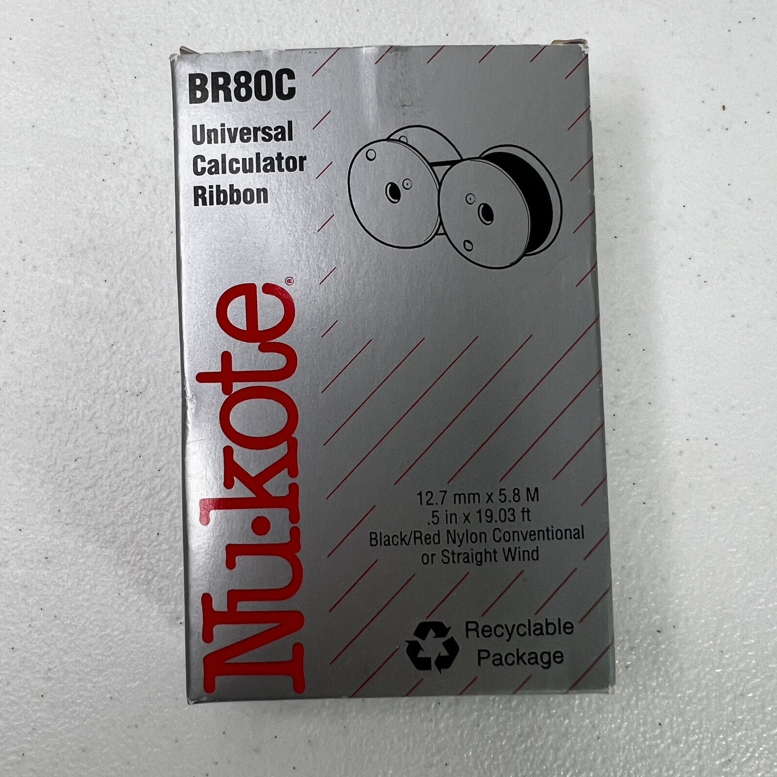 Nu-Kote BR80C Universal Calculator Black & Red Nylon Ribbon Canon Royal Sharp TI
