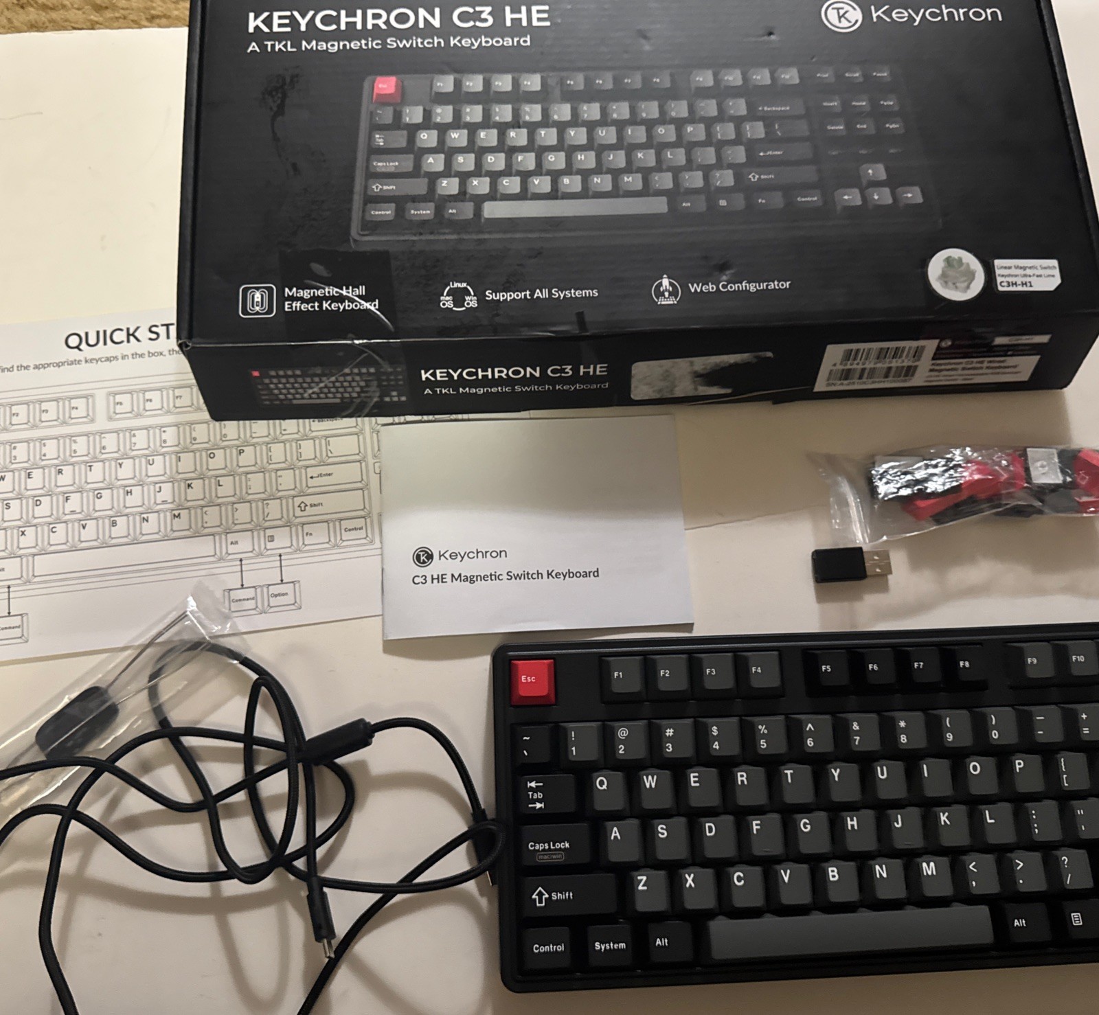 Keychron C3 HE TKL Wired Mechanical Keyboard