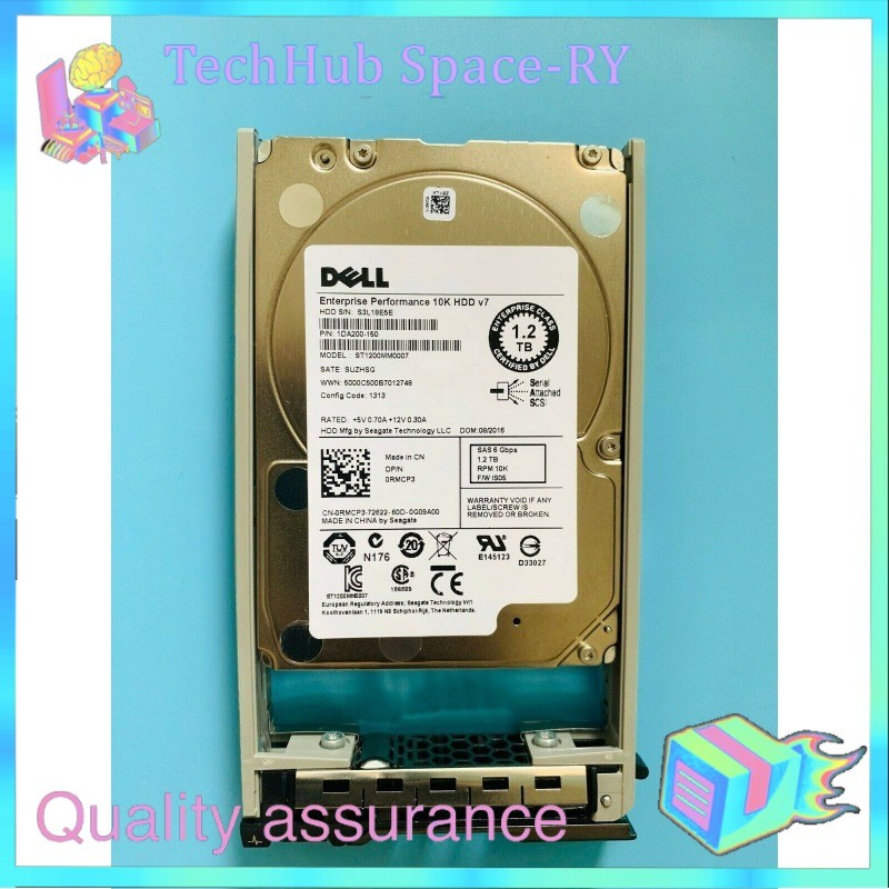 RMCP3 1.2TB 10K SAS 2.5" SAS 6G HARD DRIVE for DELL R610 R620 R630 R710 R720