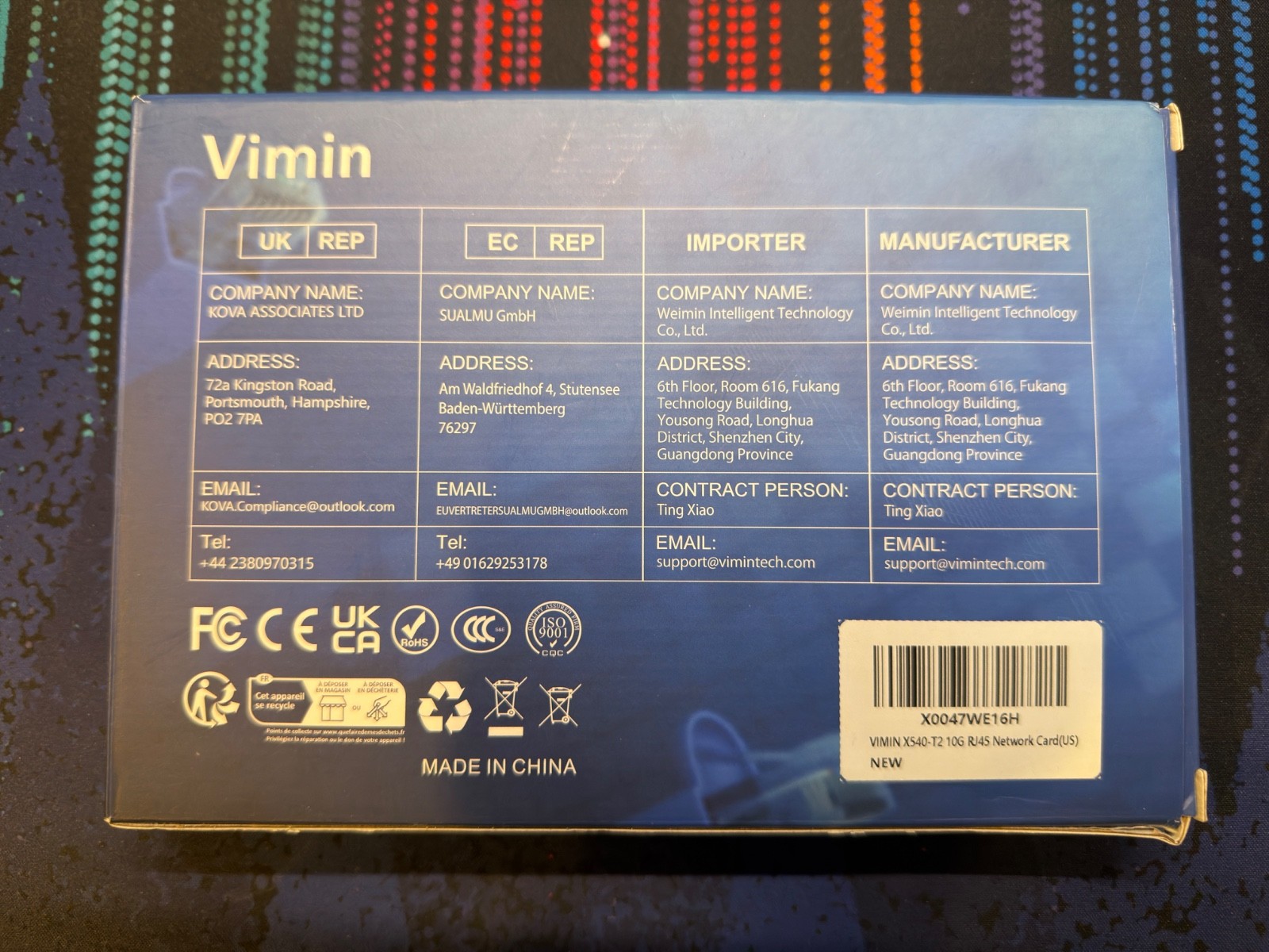 High-Performance 10G PCIe Network Card with Dual RJ45 - Windows/Linux Compatible