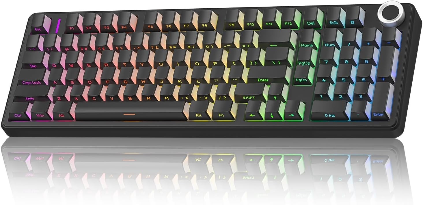 AULA F99 Pro Silent Wireless Mechanical Keyboard Tri-Mode Hot-Swap RGB Black