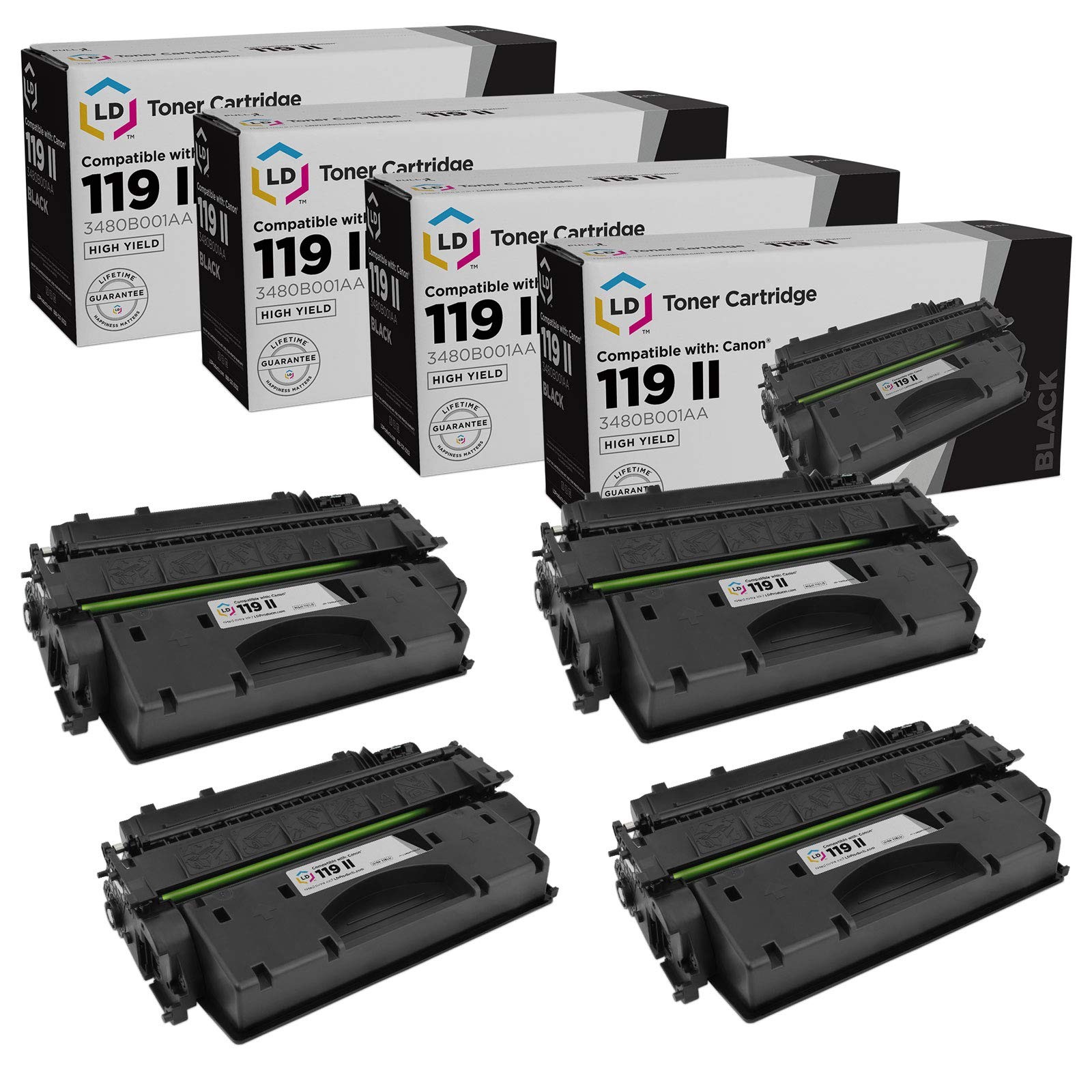 LD 4PK 3480B001AA for Canon 119II High Yield Black Toner Cartridge MF5950 MF5960