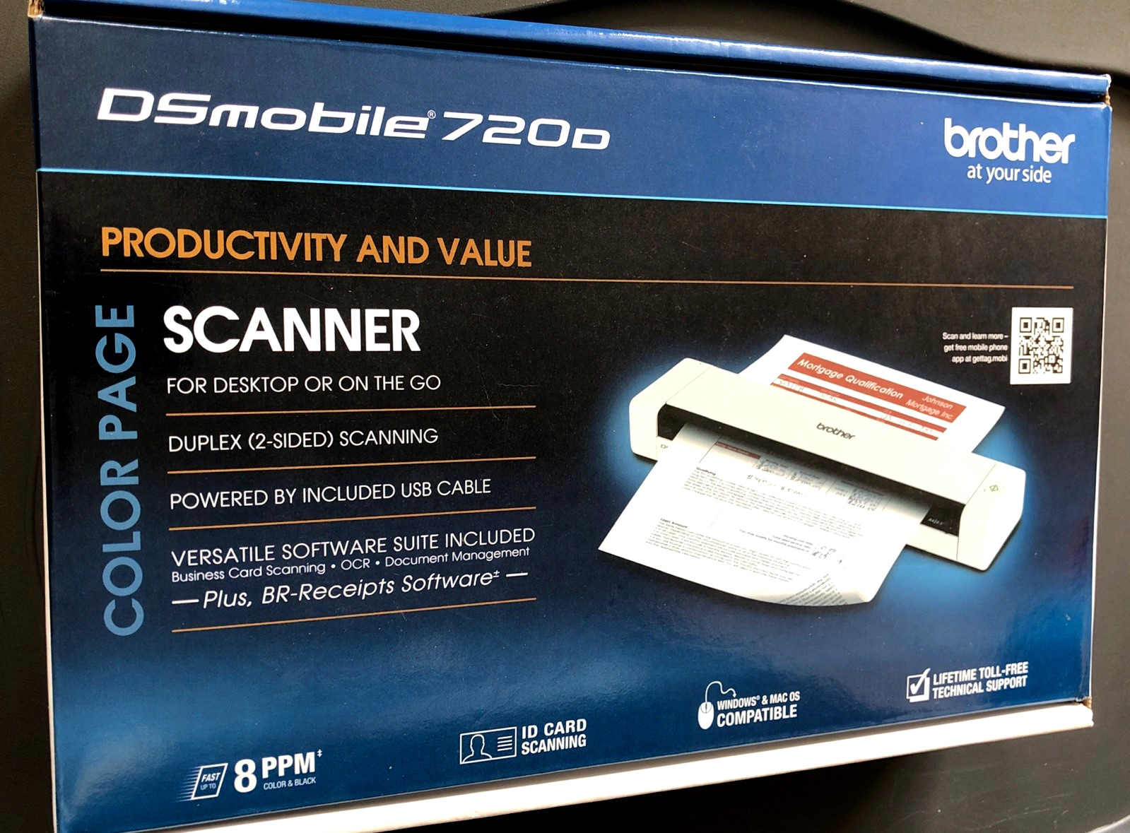 Brother Scanner DS-720D DS Mobile Portable USB Duplex (2-Sided) NEW IN BOX