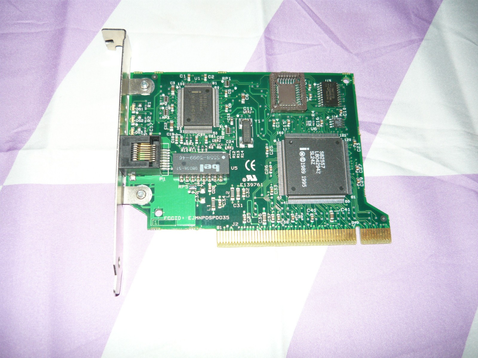 Vintage Intel EJMNPSDPD035 PCI Network Card 10BaseT Ethernet Used