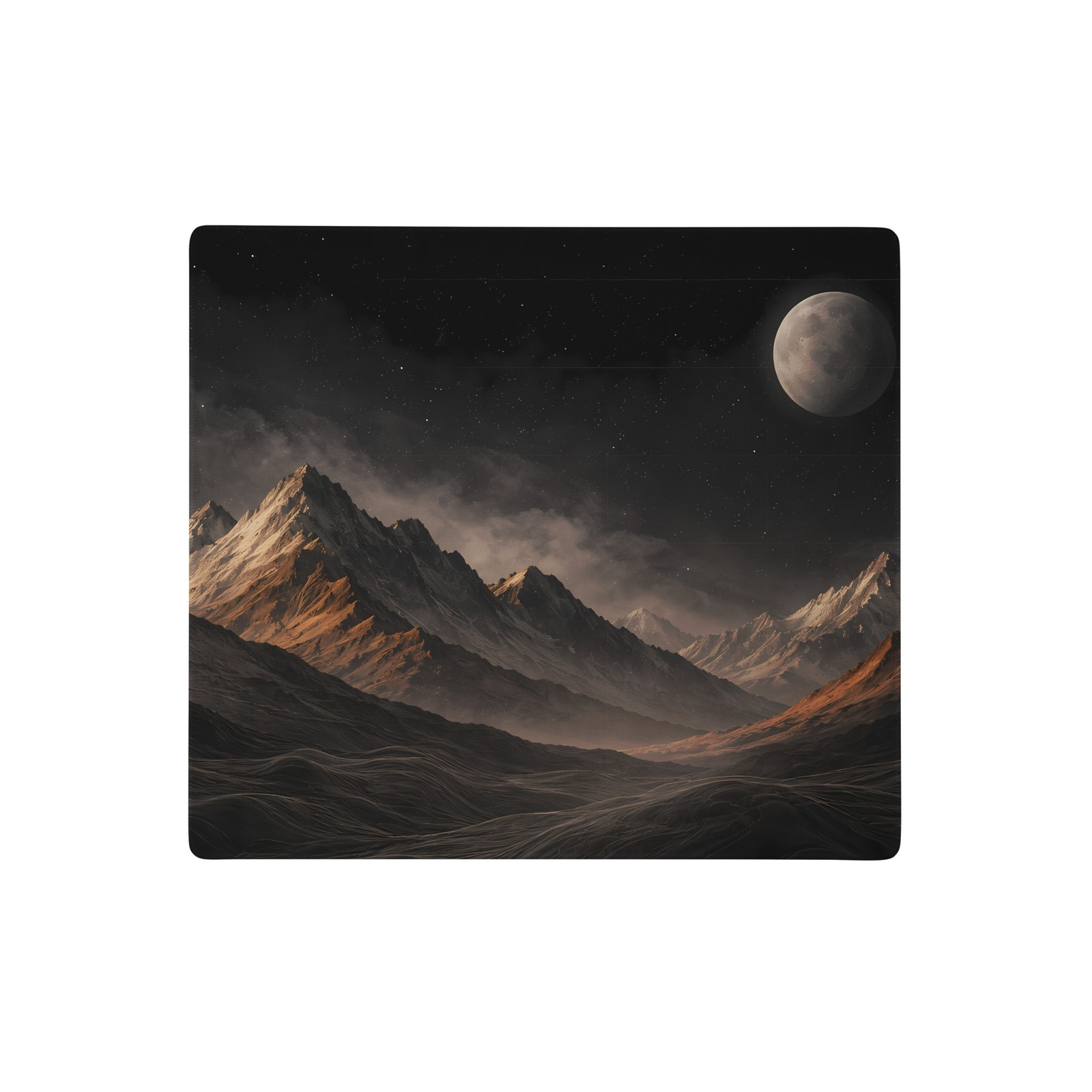 Mountain Night Moon Stars Landscape Gaming Mouse Pad XL Desk Mat Non-Slip