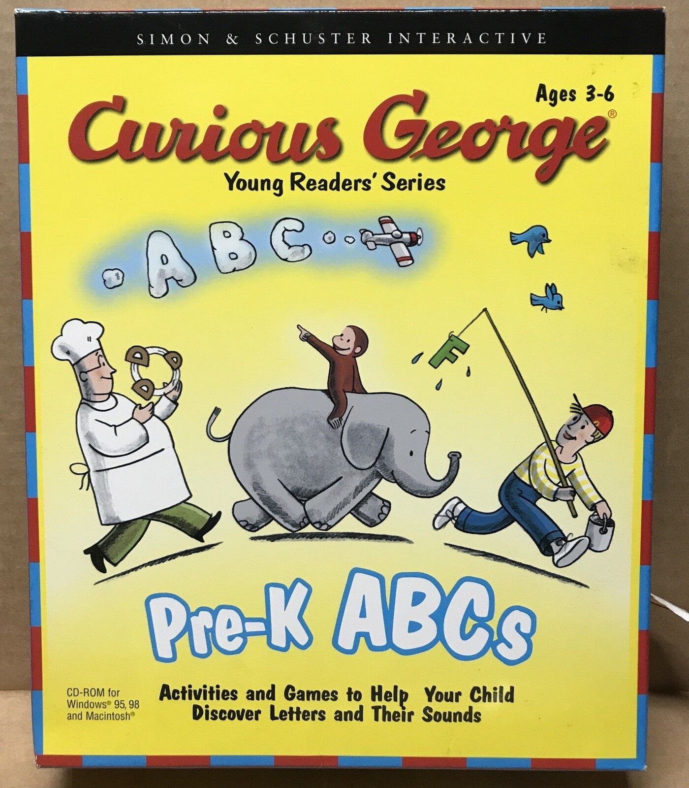 Curious George Pre-K ABCs [076714503823] Young Reader's Series Win/Mac CD * NEW
