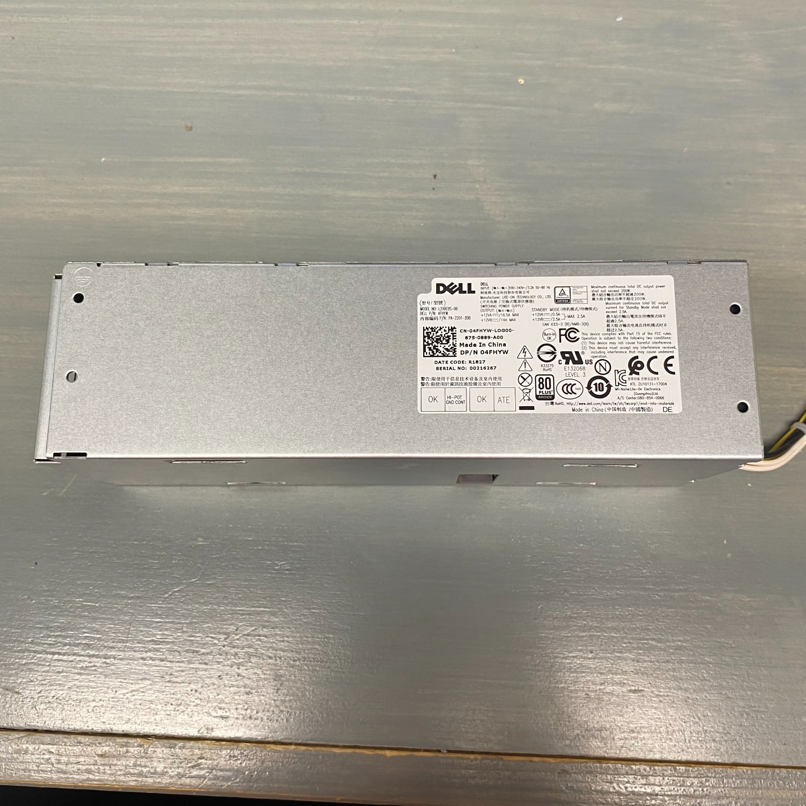 DELL Insipron 3880 Model-L200EBS-00 6+4 Pin 200W Power Supply Unit, PSU (Tested)