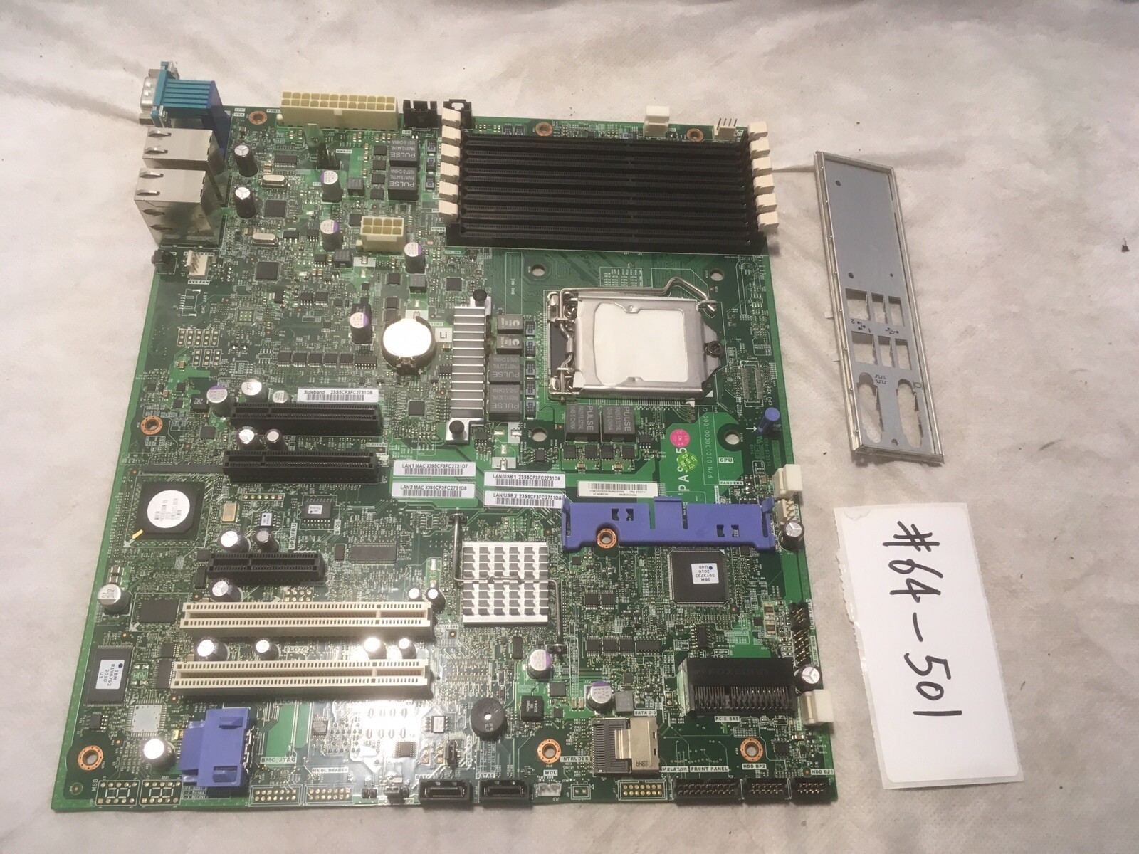 + IBM 81Y6747 49Y4670 x3200 x3250 M3 Server System Board NO CPU Tested