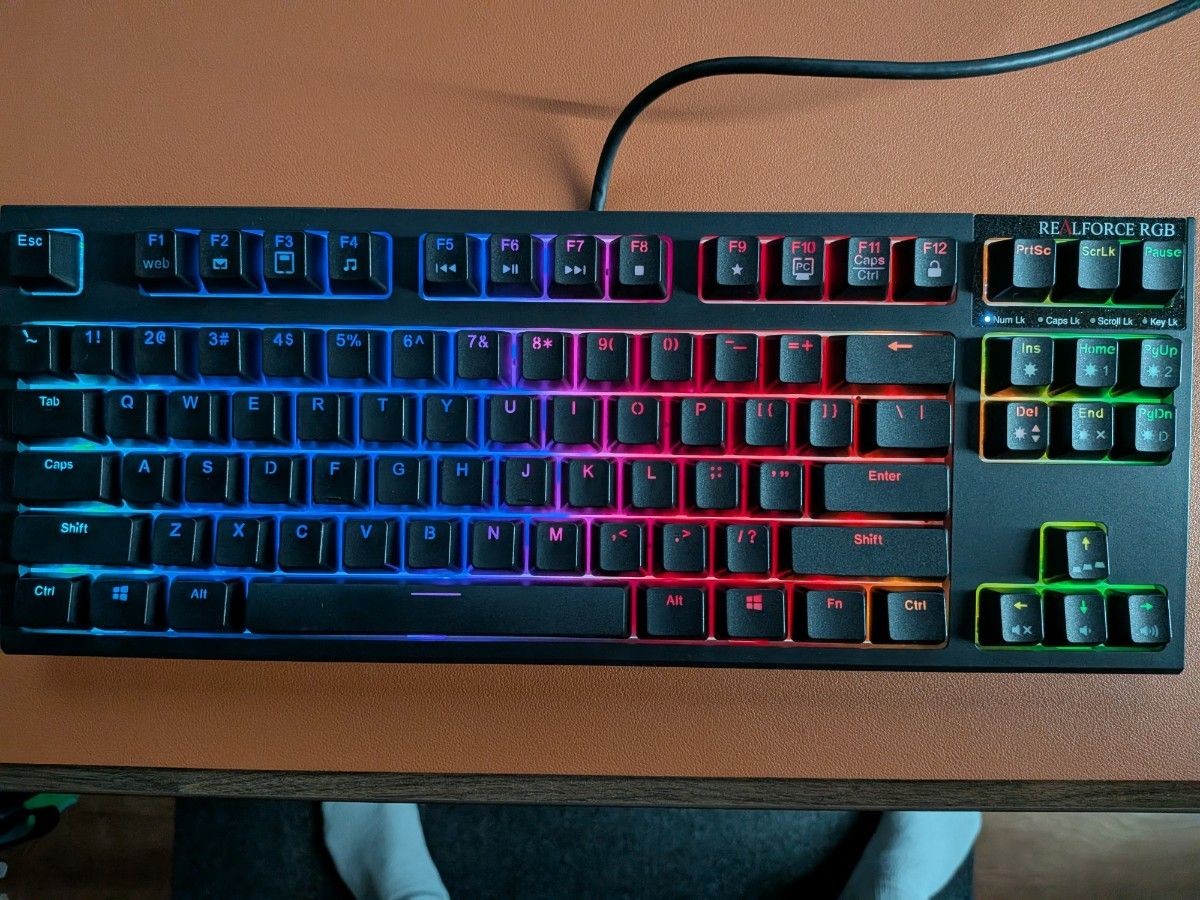 TOPRE REALFORCE RGB TKL R2TLA-US4G-BK Keyboard US Layout 45g APC Wired USB