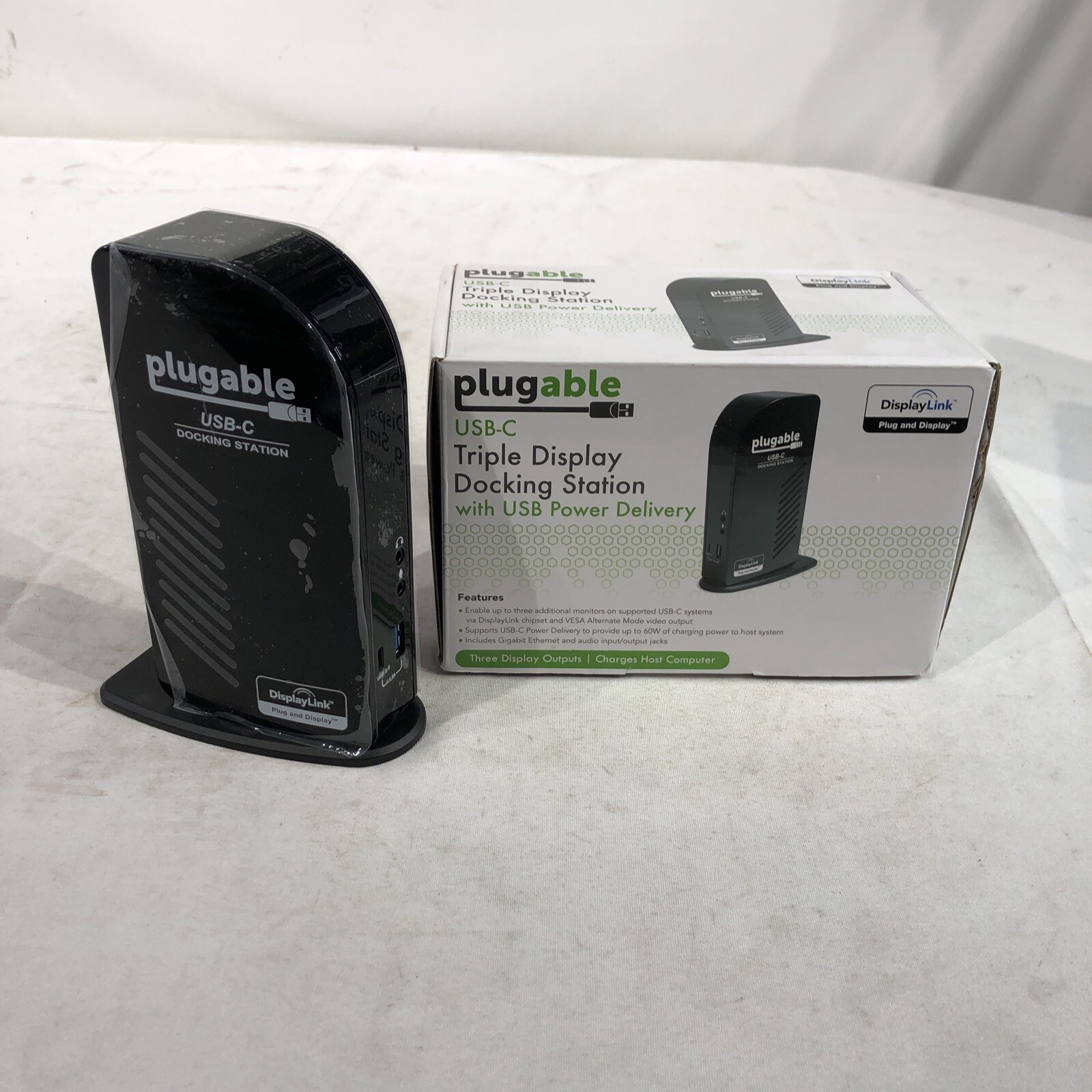 Plugable USB Type-C Triple Display Docking Station UD-ULTCDL NO A/C ADAPTER