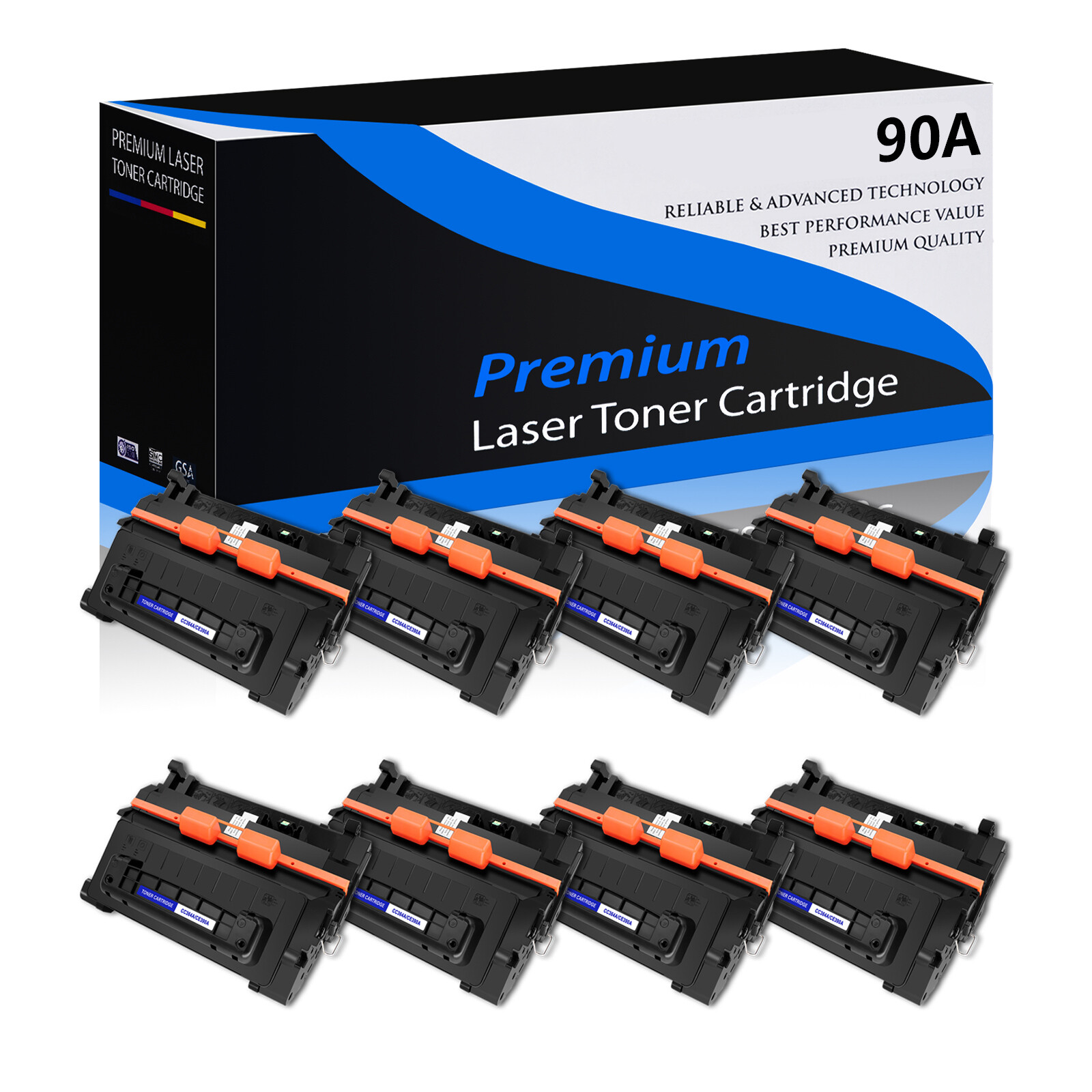 8PK CE390A 90A Toner For HP LaserJet Enterprise 600 M602x M603dn M603n M603xh