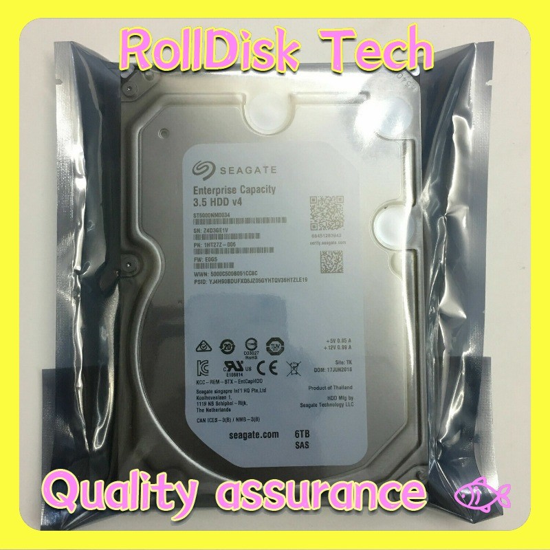 New Seagate ST6000NM0034 6TB 7.2K 3.5" 12Gbps Cache 128MB 6000 GB SAS Hard Drive