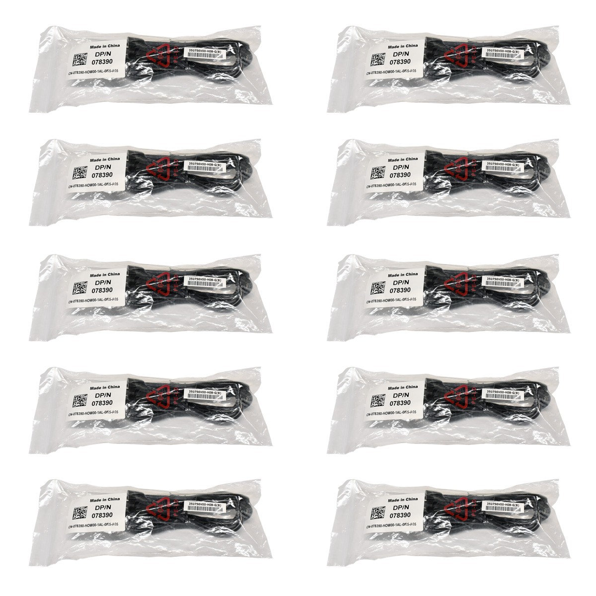 10 x Dell power cable 1.8 m Schuko C13 Dell 078390 power cable PC printer ser...