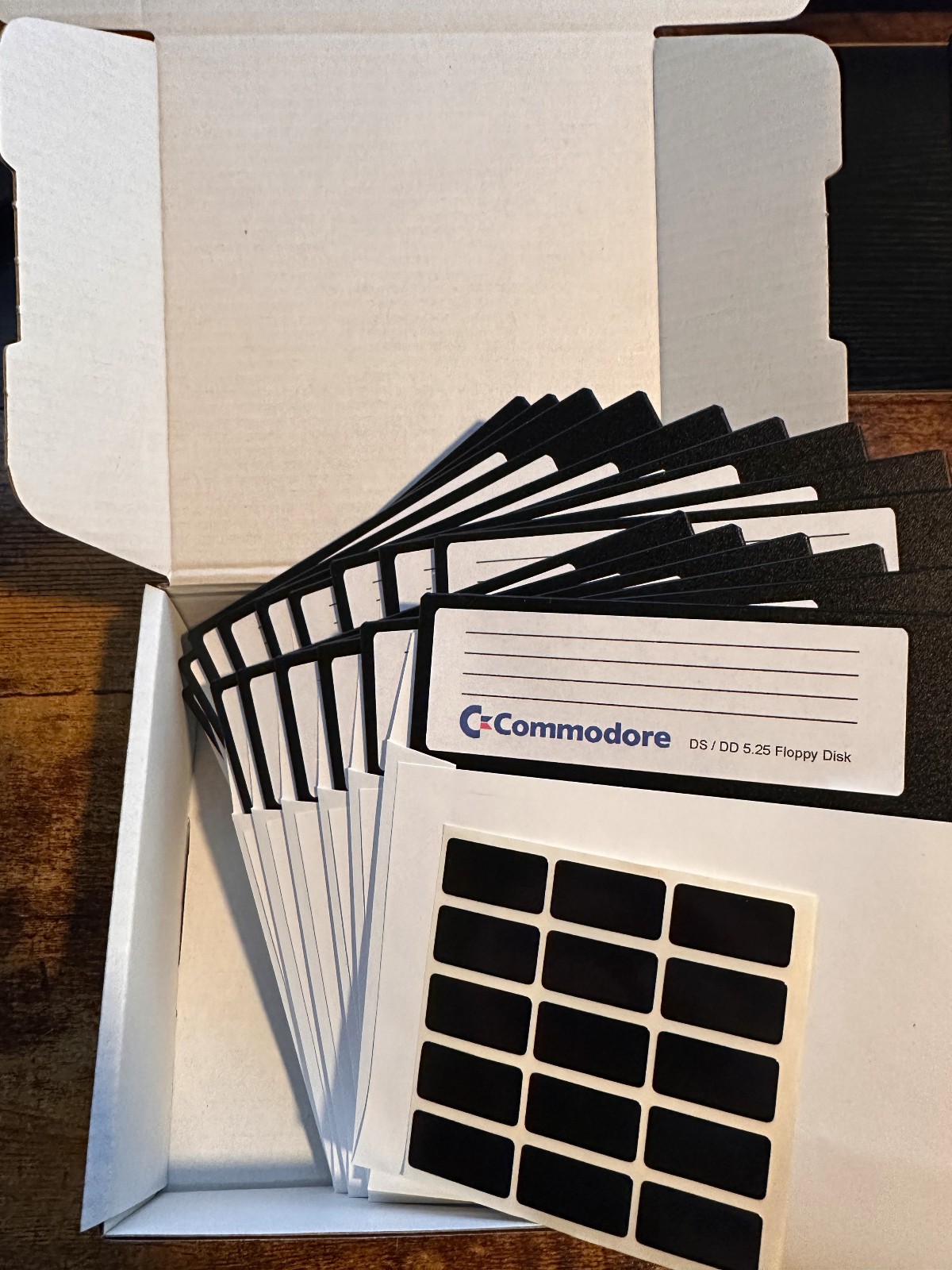 (15) Brand New 5.25 DS/DD Floppy Disks, Commodore formatted and Labeled