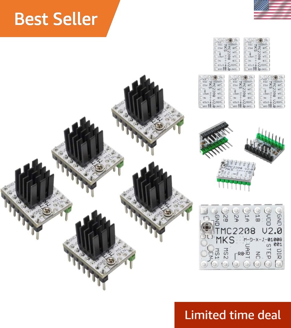 5pcs V2.0 Stepper Motor Driver, Ultra Silent, Compatible with SGen L, SKR 1.3...