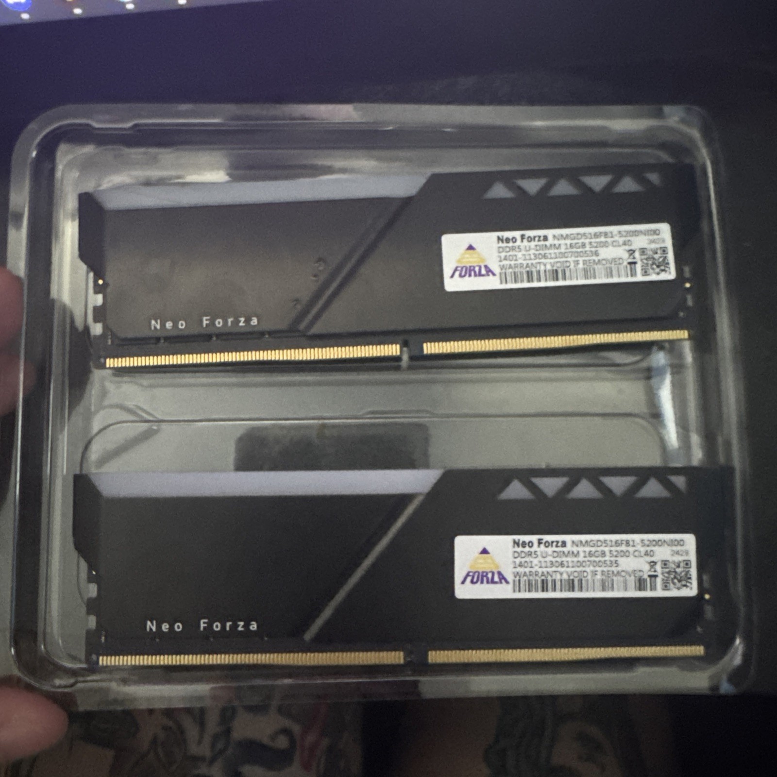 RAM DDR5 32GB(2x16GB) RGB 5200MHz Neo Forza RGB CL40 NMGD516F81-5200NI00