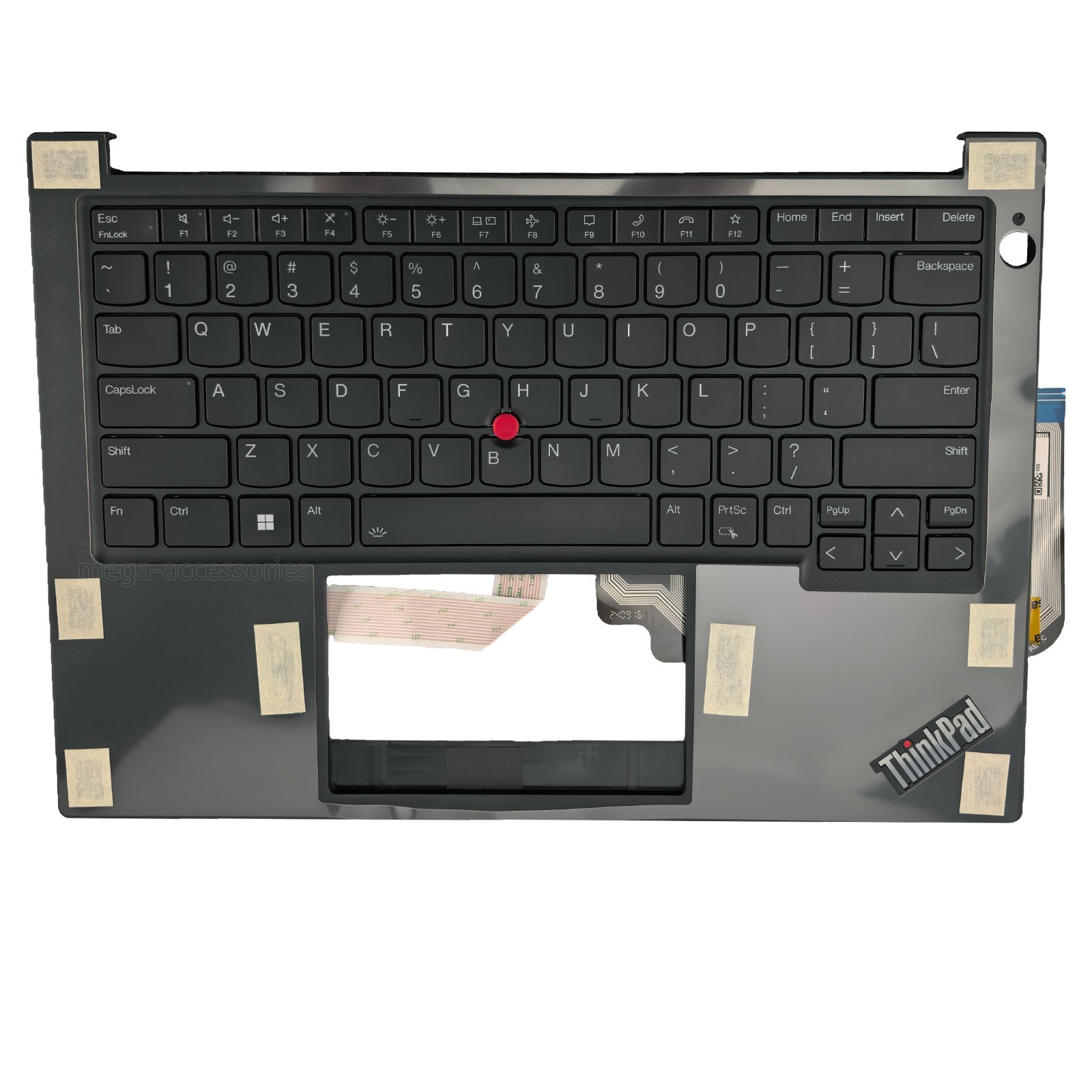 New US Palmrest Upper Case Backlit Keyboard for Lenovo ThinkPad E14 Gen 5 Black