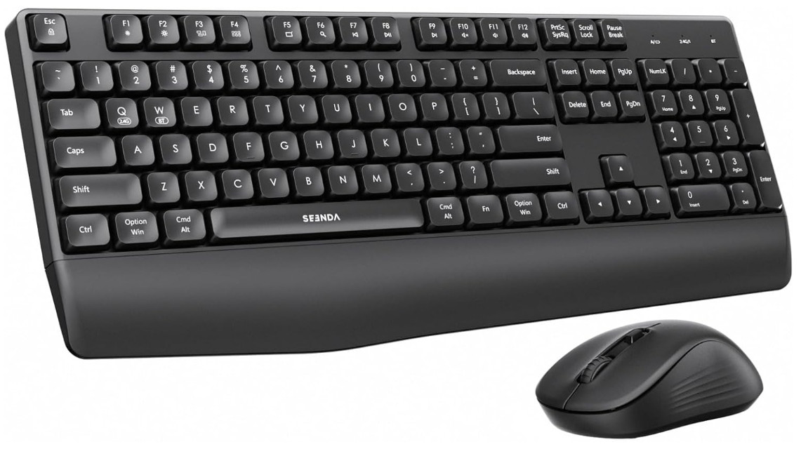 Combo Teclado y Ratón Bluetooth Inalámbricos Ergonómicos Multidispositivo, Nuevo