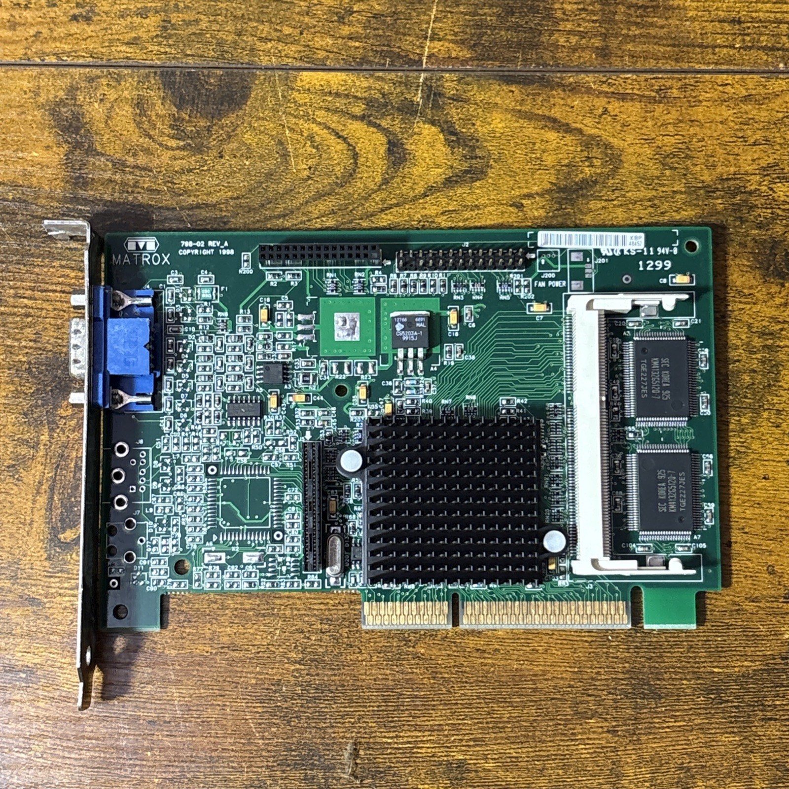 G2+/MILA/8B/20 MATROX  VIDEO CARD Untested