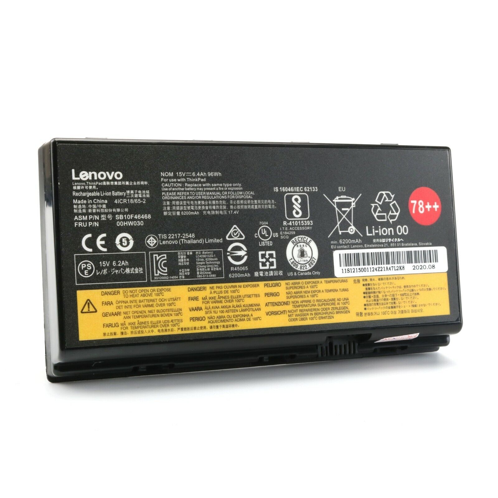 Genuine Laptop OEM Battery 01AV451 00HW030 For Lenovo ThinkPad P70 P71 96Wh 78++