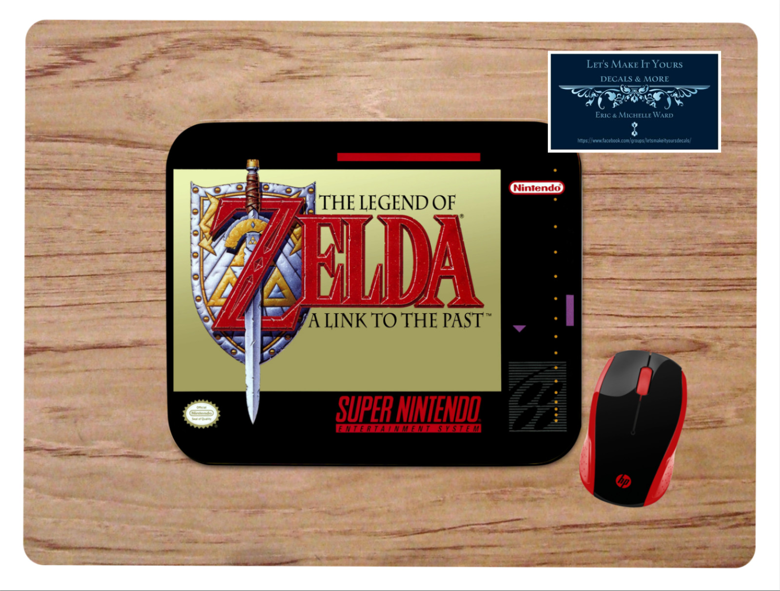 LEGEND OF ZELDA A LINK TO THE PAST BOX ART PC DESK MOUSE PAD HOME OFFICE GIFT 