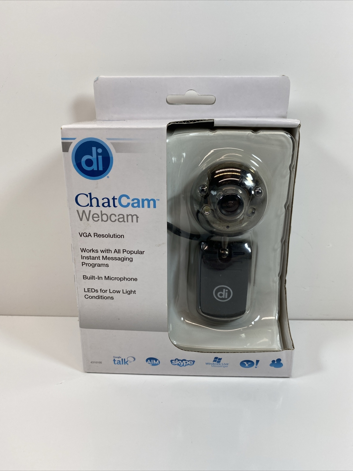Digital Innovations Chatcam Webcam Built In Microphone LED Lights New In Box
