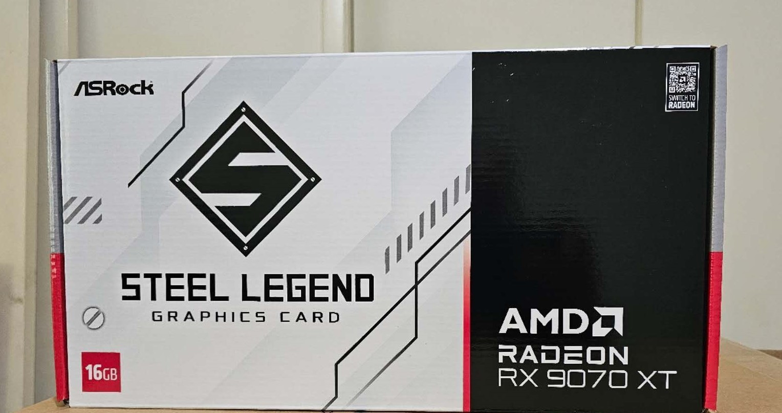 ASRock AMD Radeon RX 9070 XT Steel Legend GPU | 16 GB - White - Brand New in Box