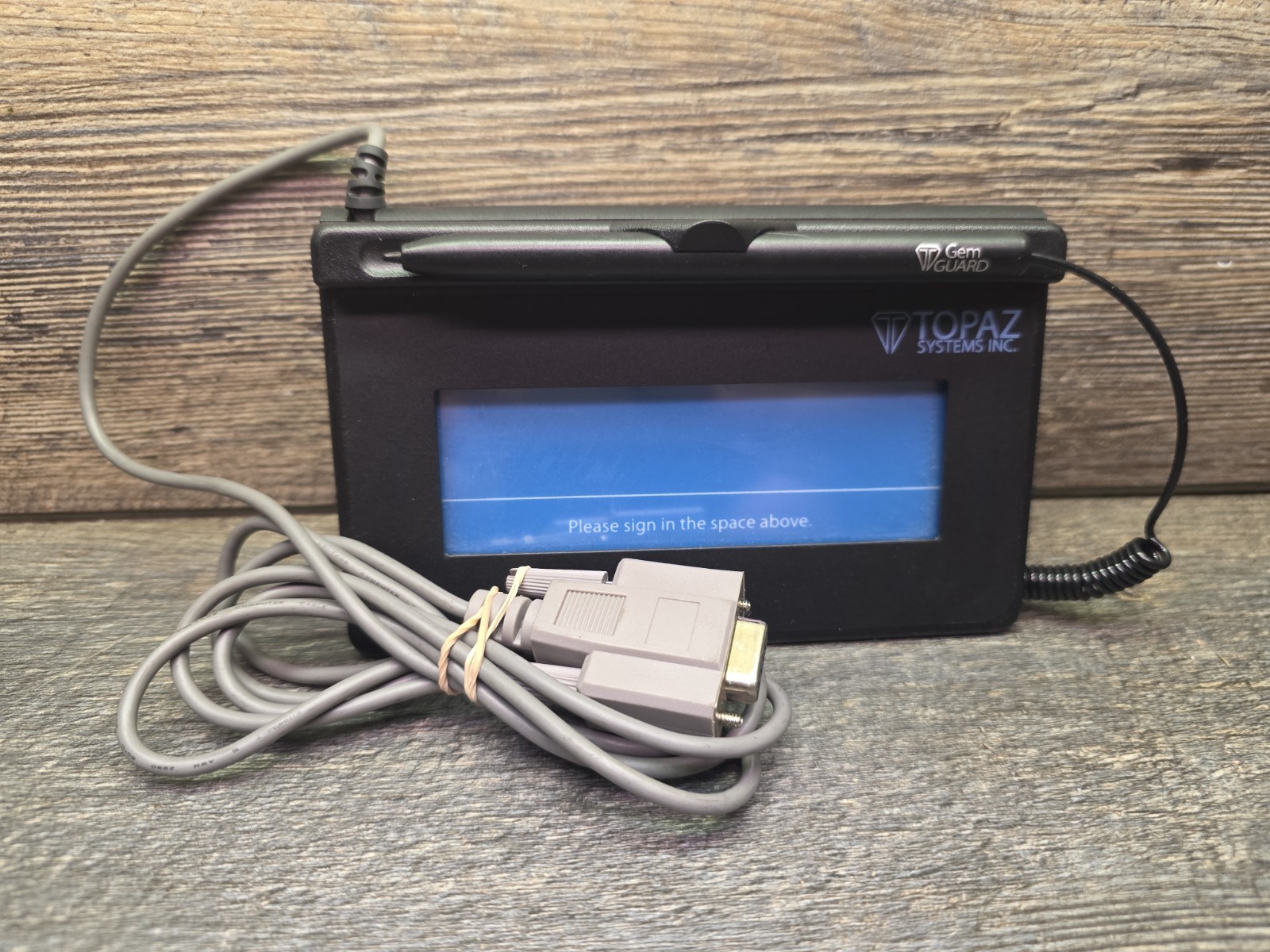 Topaz  1” x 5” Screen T-S460-B-R Signature Capture Pad & Stylus - Serial - RS232