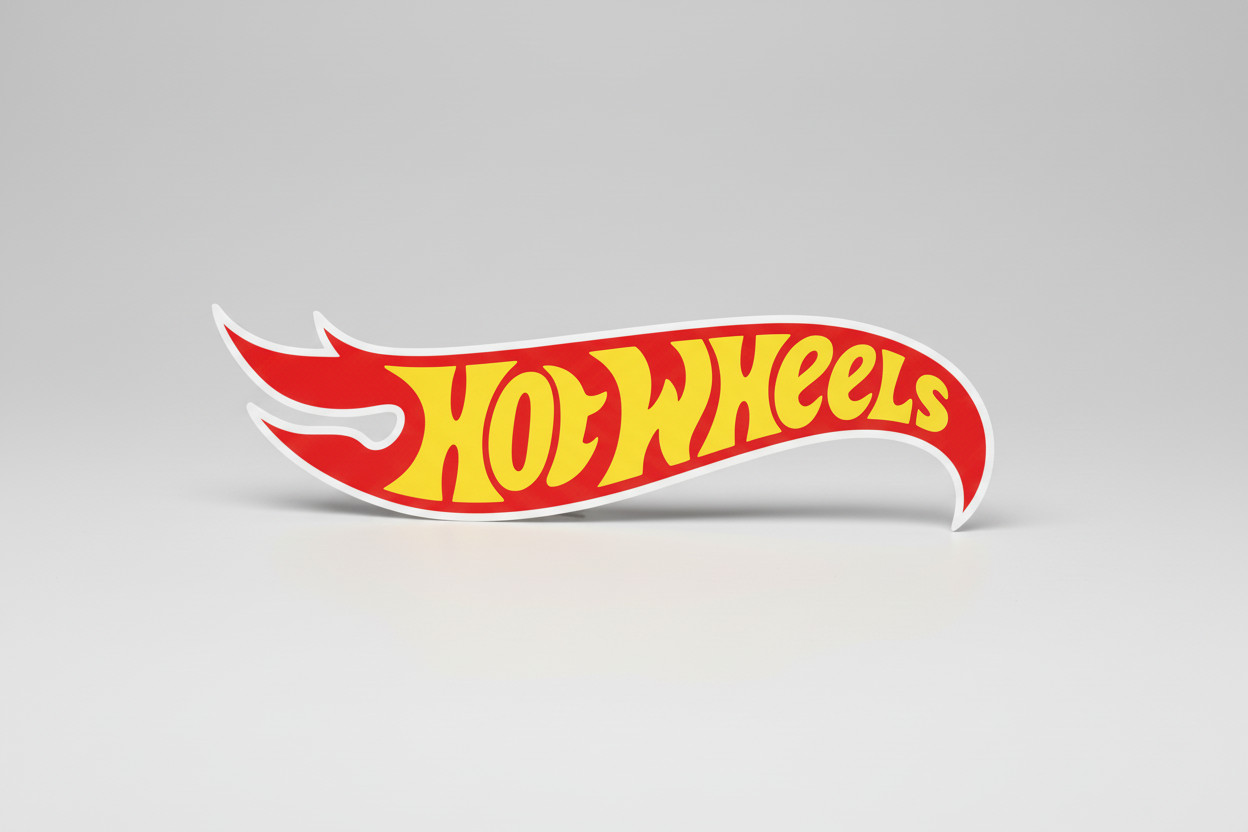 Hot Wheels Logo Sign 3D Printed | Small & Large Collectible