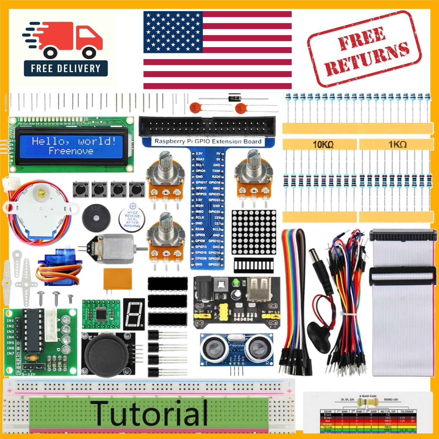 Explore Electronics: Ultrasonic Starter Kit for Raspberry Pi with Complete Guide