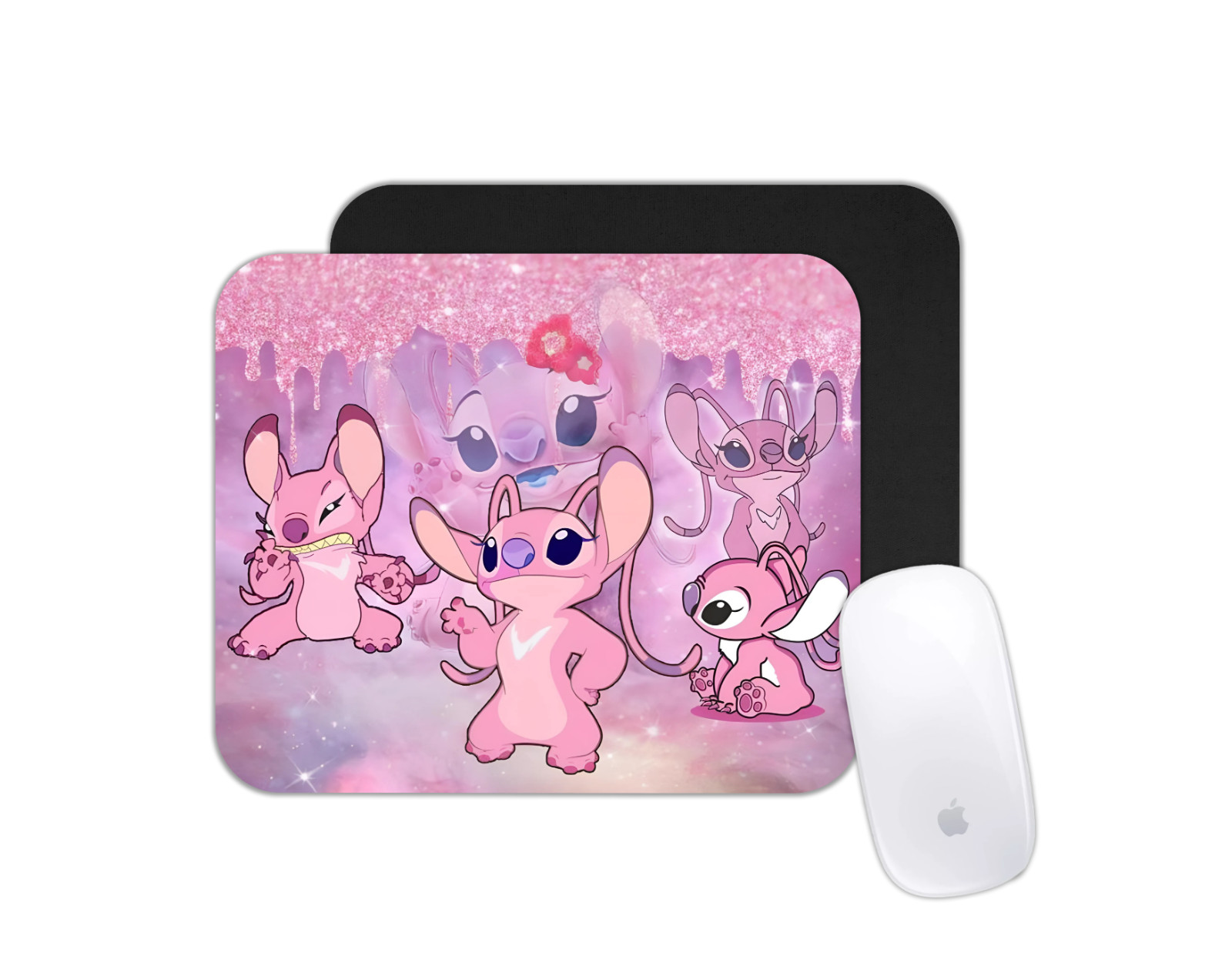 Angel Mouse Pad | Pink Alien Desk Mat Gift from Space Love Story Theme
