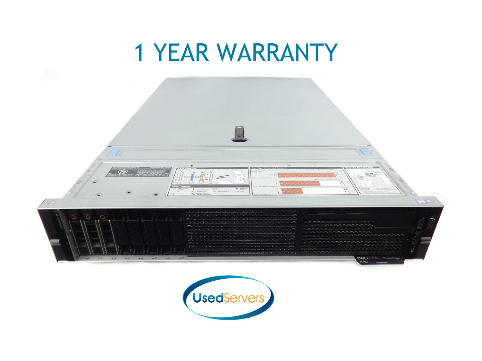 Poweredge R740 8SFF 2x SLVR 4116 2.1GHZ=24Cores 32GB 2133 3x HD TRAY H730P