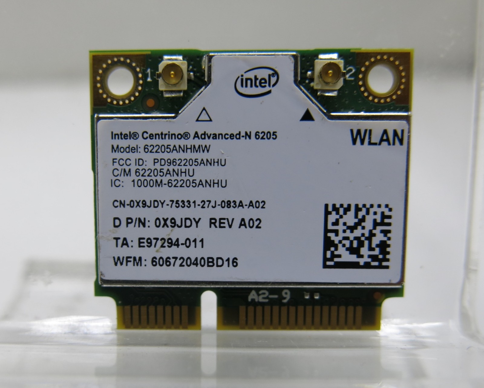 Genuine Intel Centrino Advanced-N 6205 | 0X9JDY | Dual Band WiFi Card 62205ANHMW