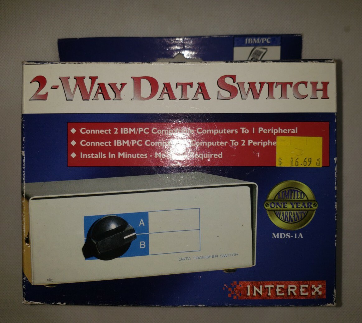 Interex MDS (MDS1A) External 2 Way Data Switch