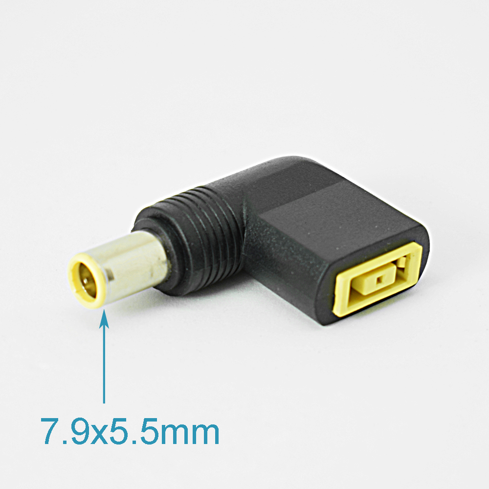 4pcs R/A 7.9x5.5mm Male To Square DC Tip Female Adapter For Lenovo ThinkPad