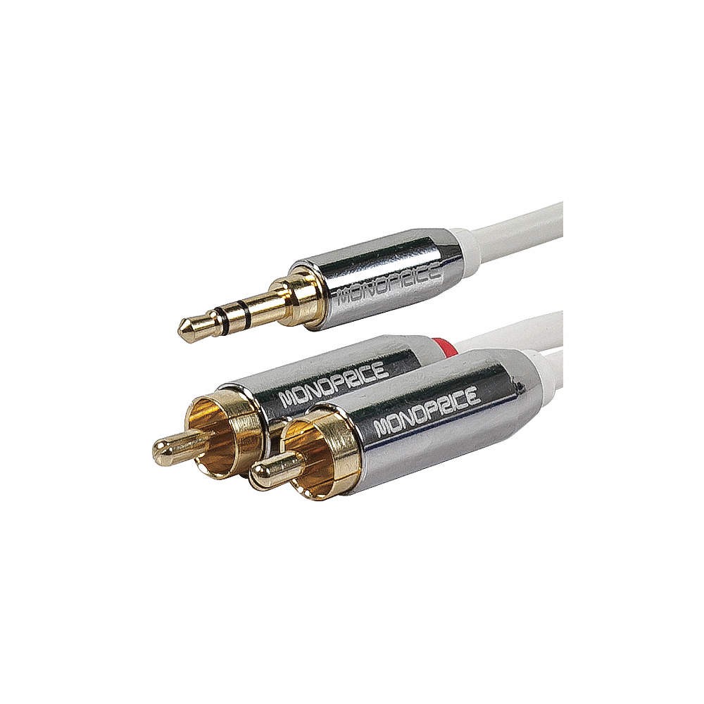 MONOPRICE 9301 Audio Cable,3.5mm,RCA,M/M,10 Ft 38F915