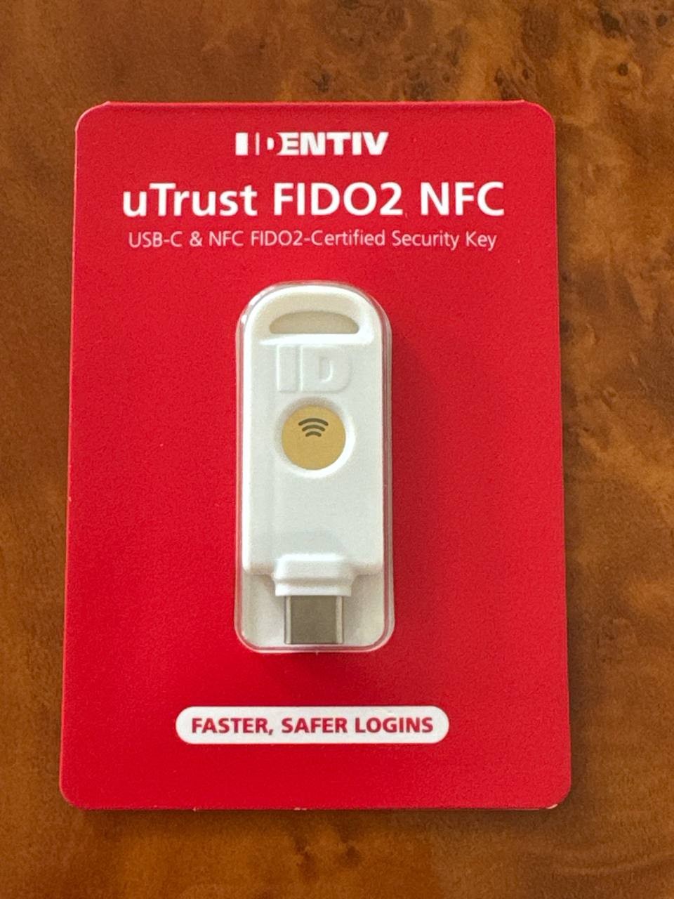 Identiv uTrust FIDO2 - NFC Fingerprint Biometric Security Key USB-C NEW